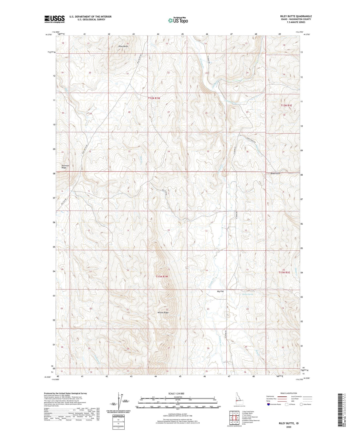 Riley Butte Idaho US Topo Map Image