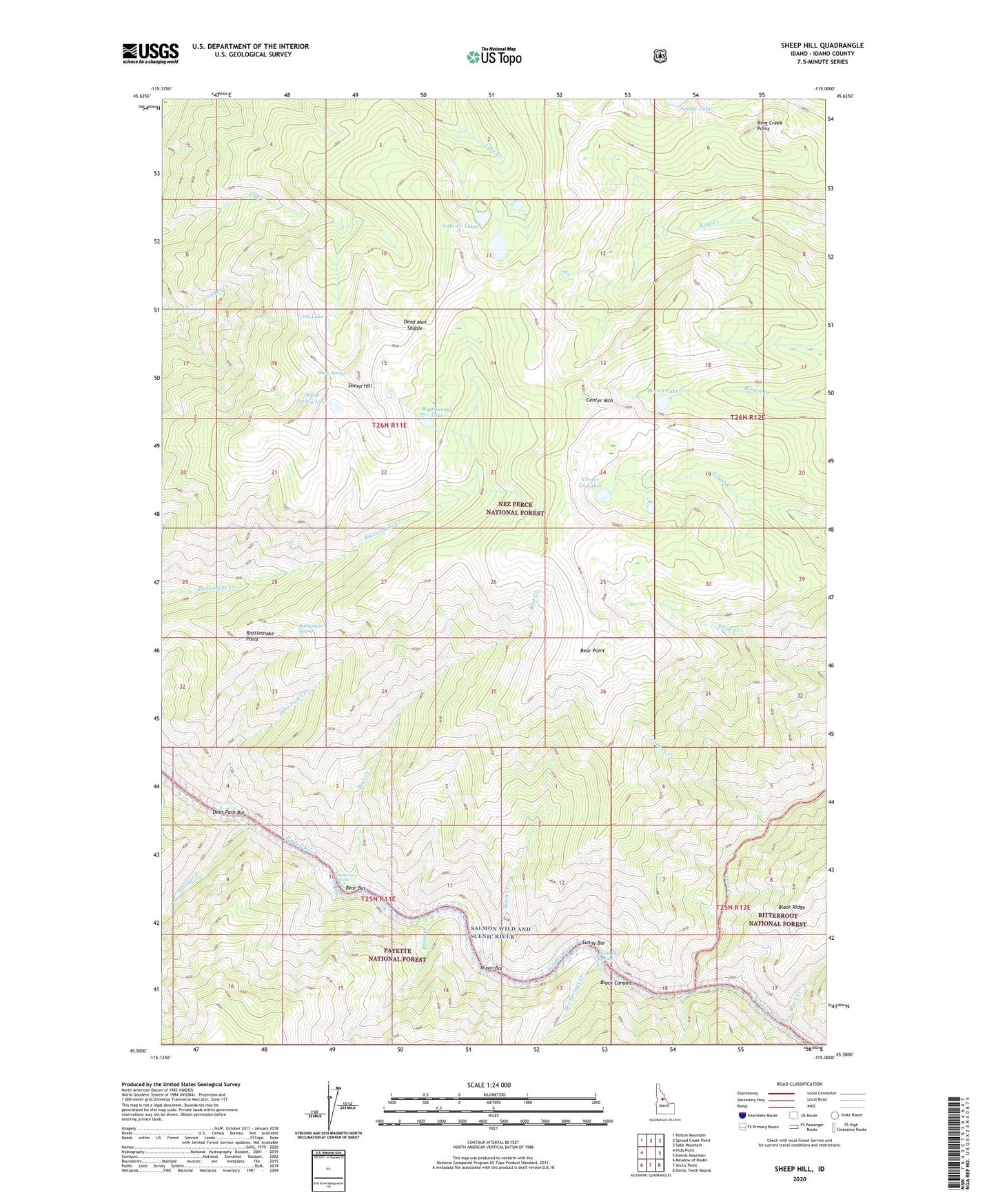 Sheep Hill Idaho US Topo Map Image