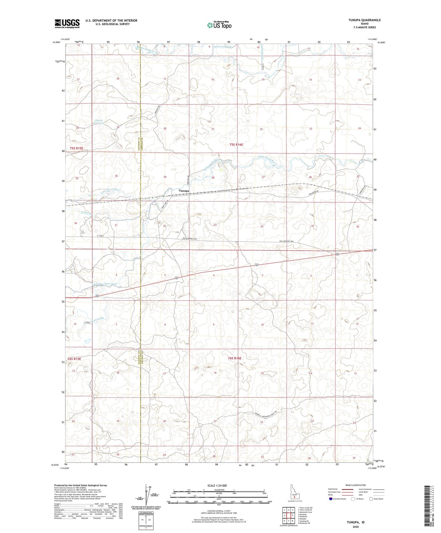 Tunupa Idaho US Topo Map Image