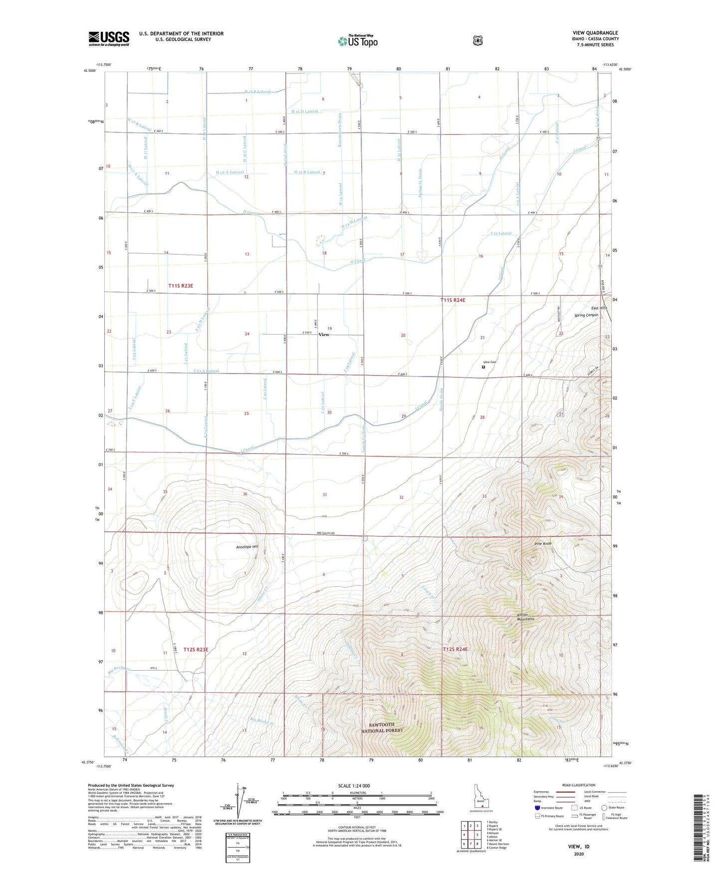View Idaho US Topo Map Image
