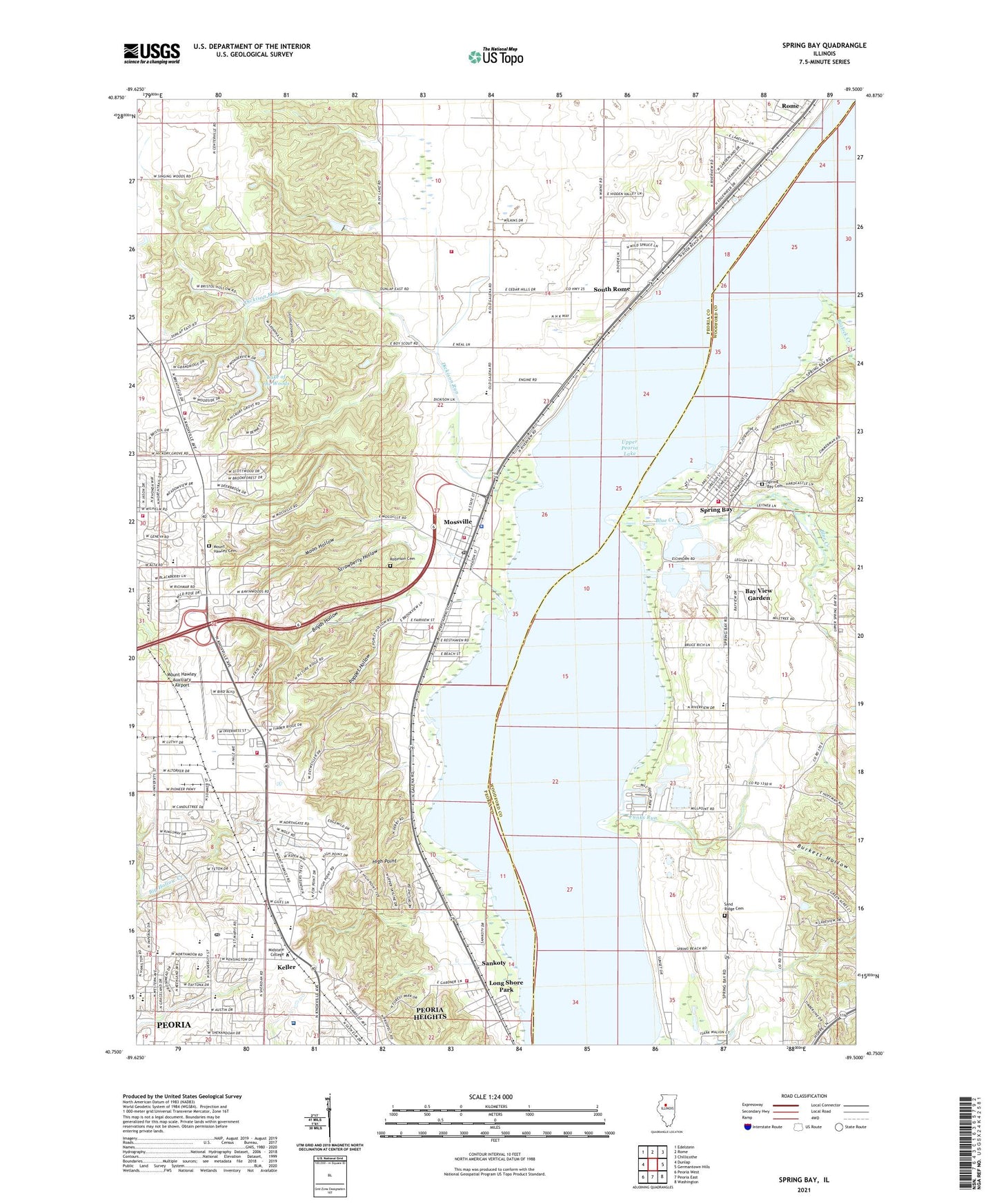 Spring Bay Illinois US Topo Map Image