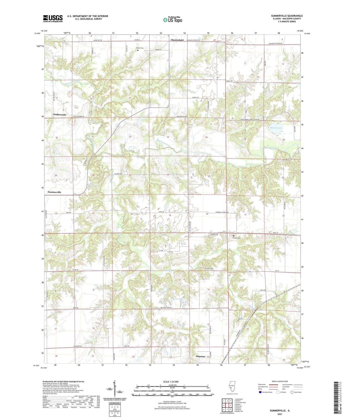Summerville Illinois US Topo Map Image