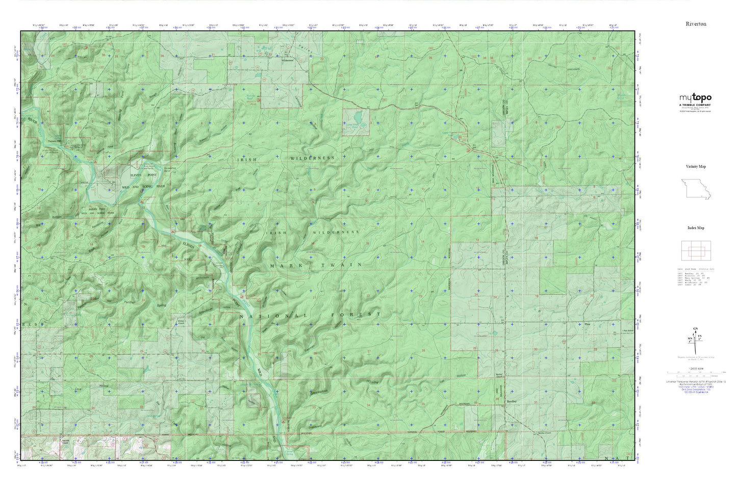 Irish Wilderness MyTopo Explorer Series Map Image