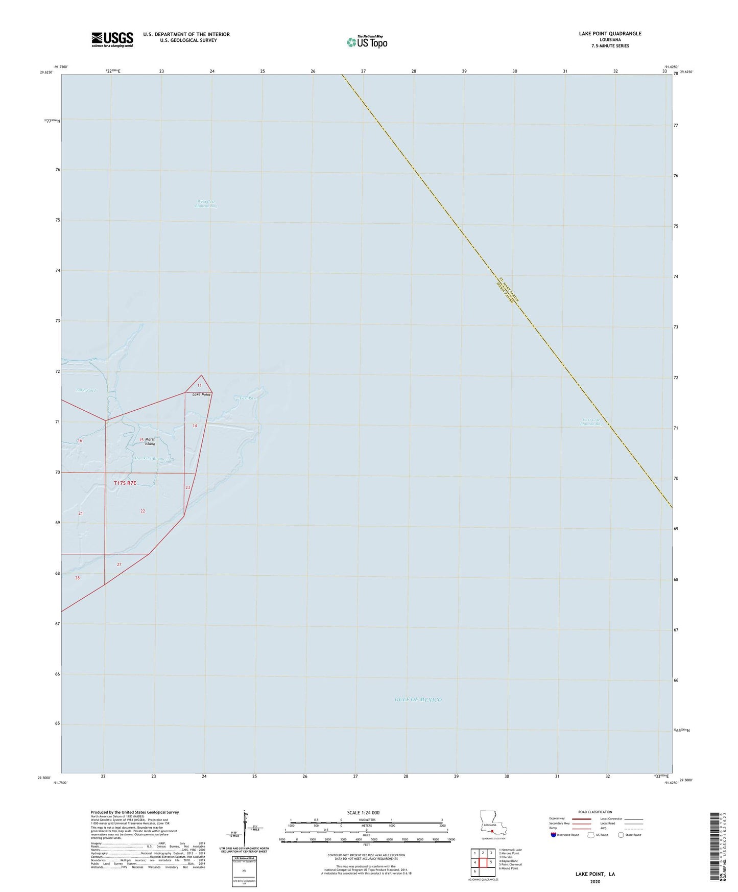 Lake Point Louisiana US Topo Map Image