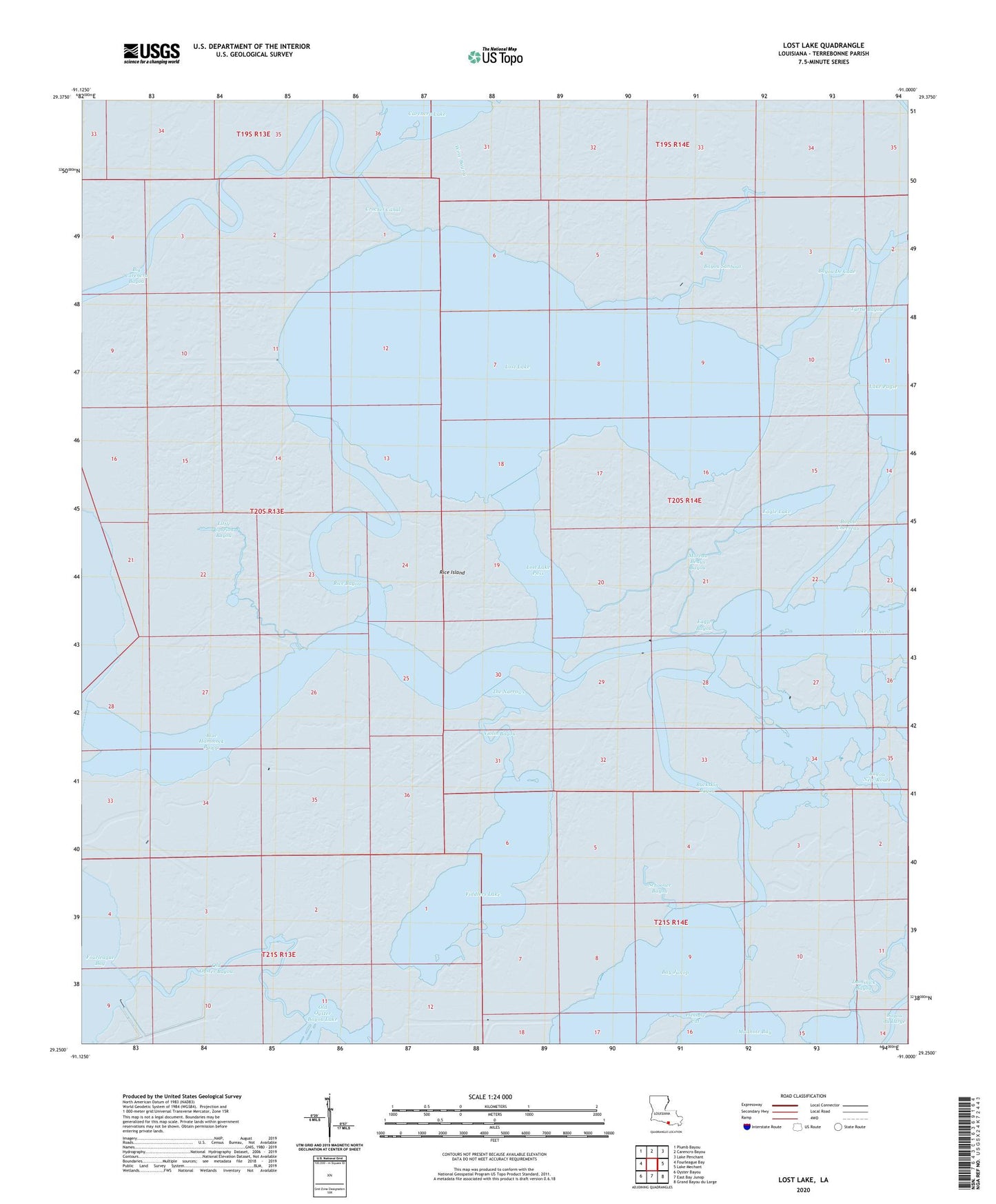 Lost Lake Louisiana US Topo Map Image