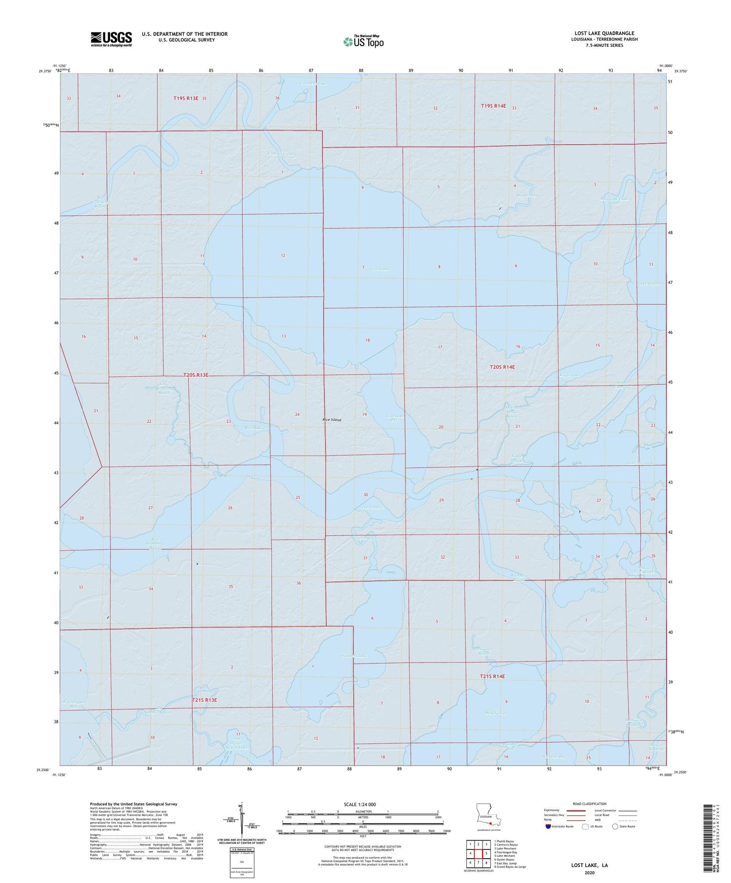 Lost Lake Louisiana US Topo Map Image