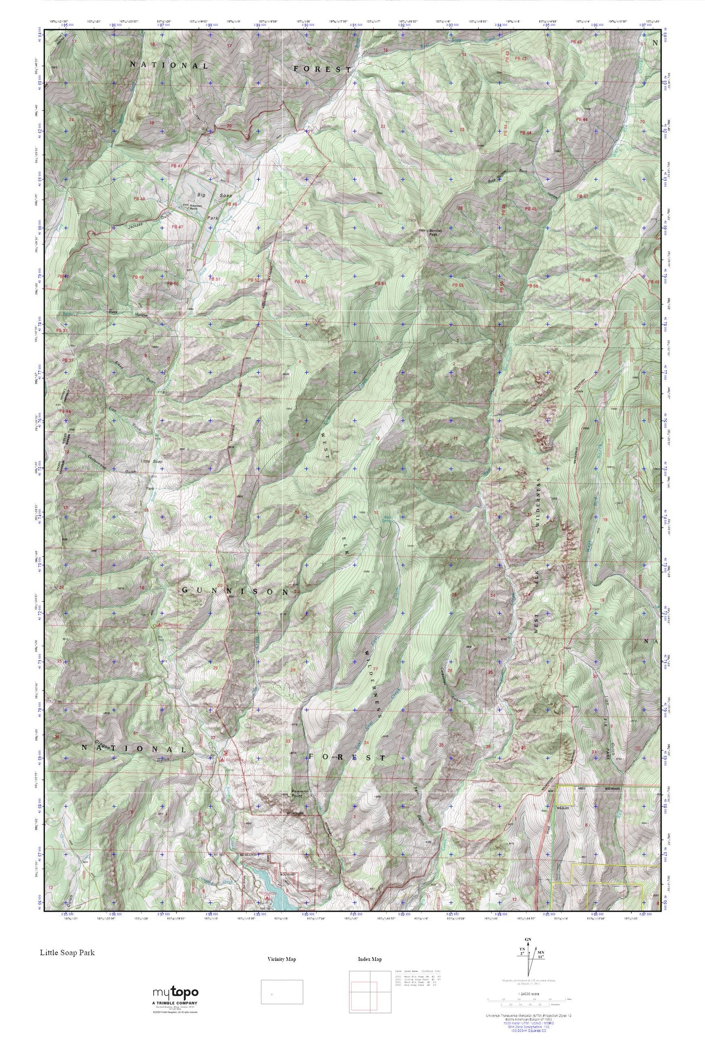 Little Soap Park MyTopo Explorer Series Map Image