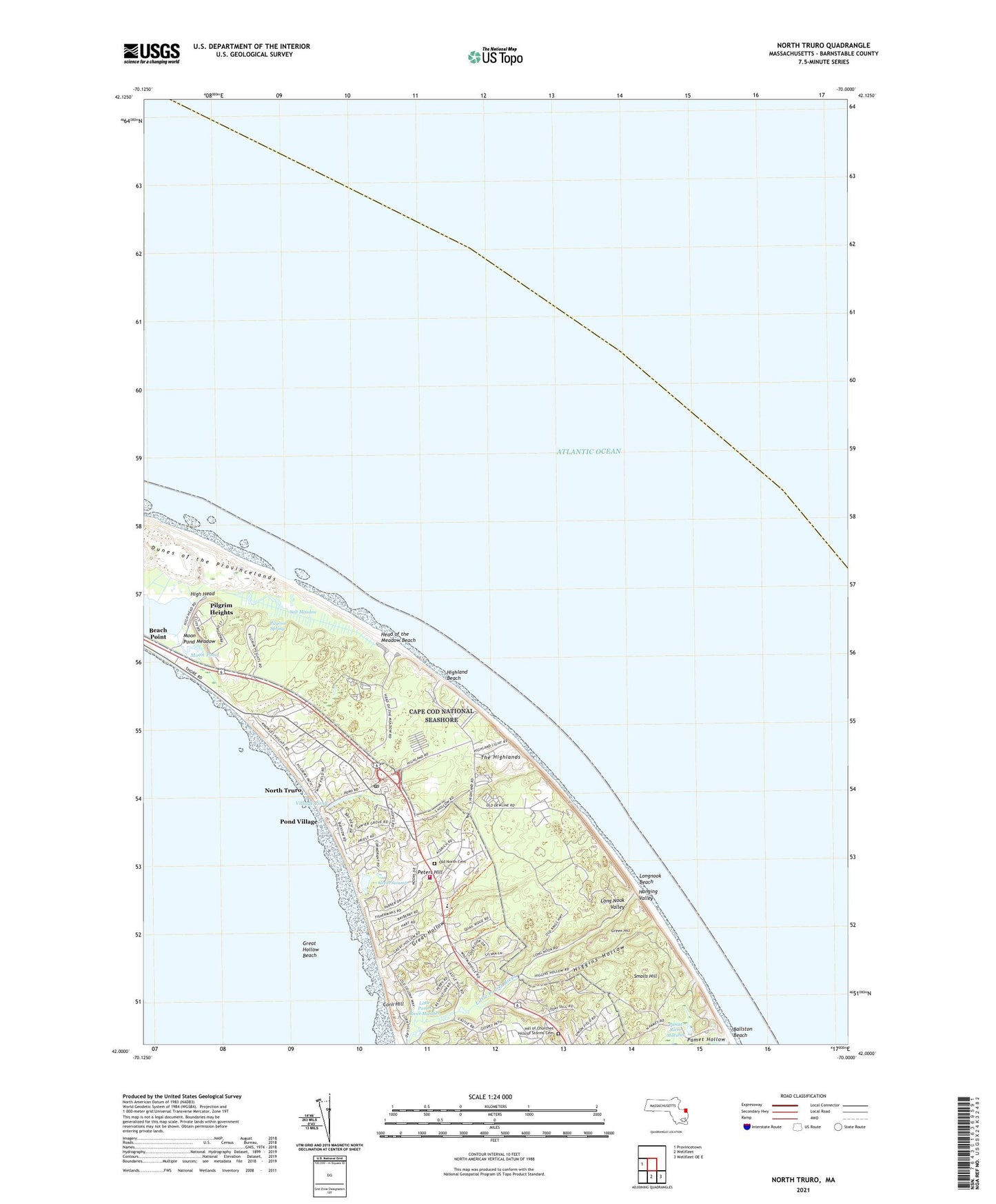 North Truro Massachusetts US Topo Map Image