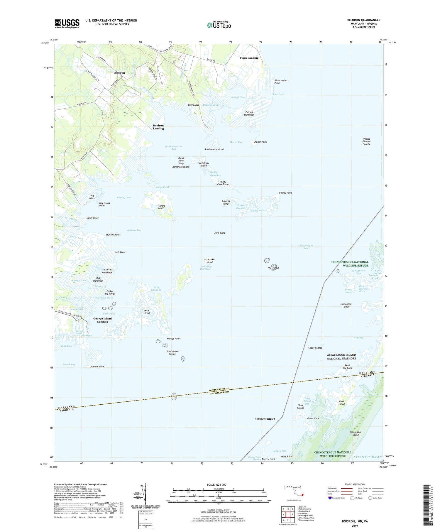 Boxiron Maryland US Topo Map Image