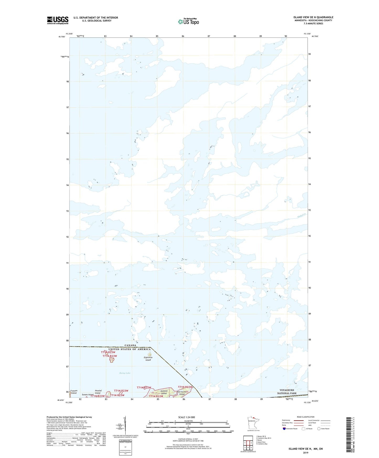 Island View OE N Minnesota US Topo Map Image