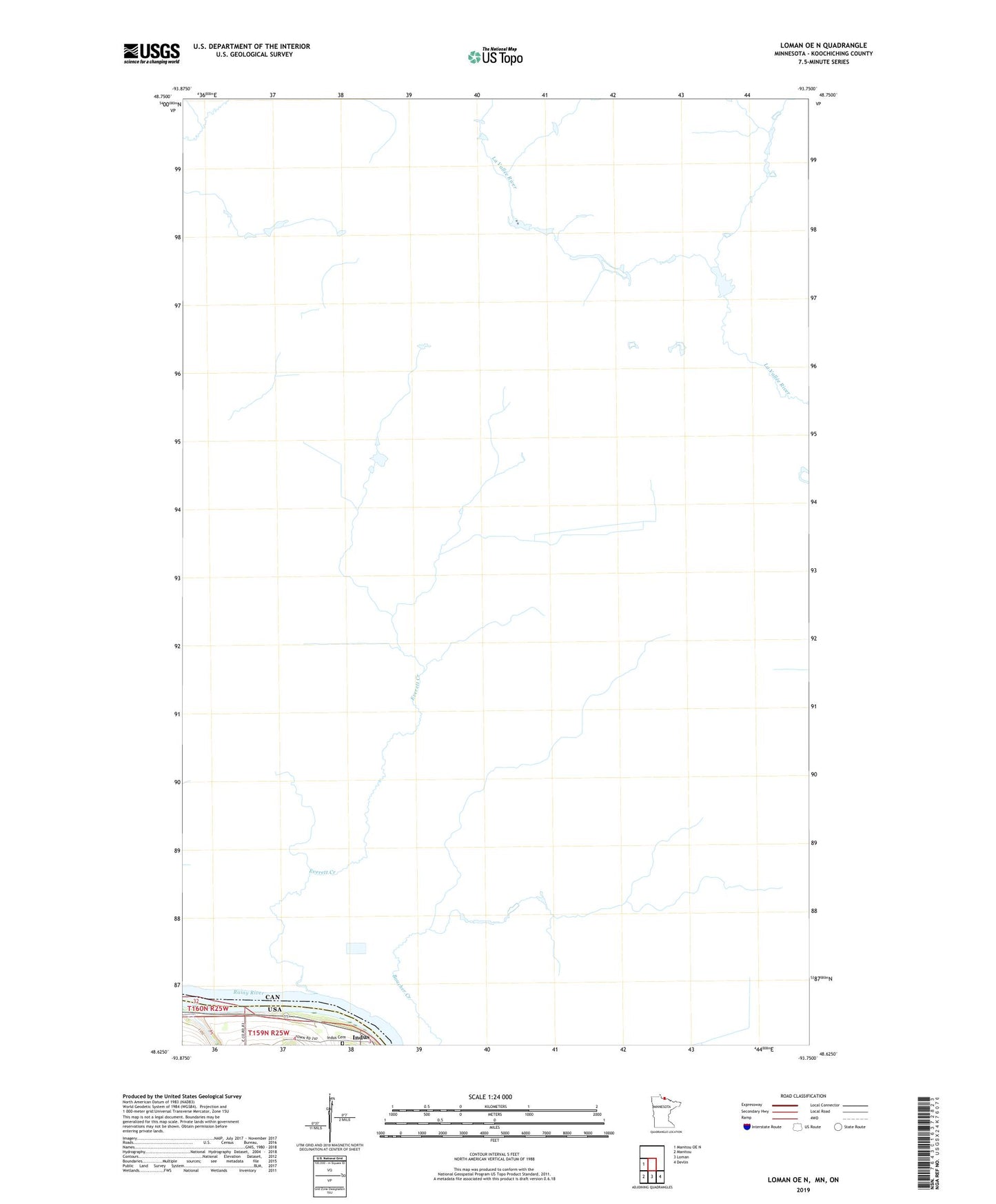Loman OE N Minnesota US Topo Map Image