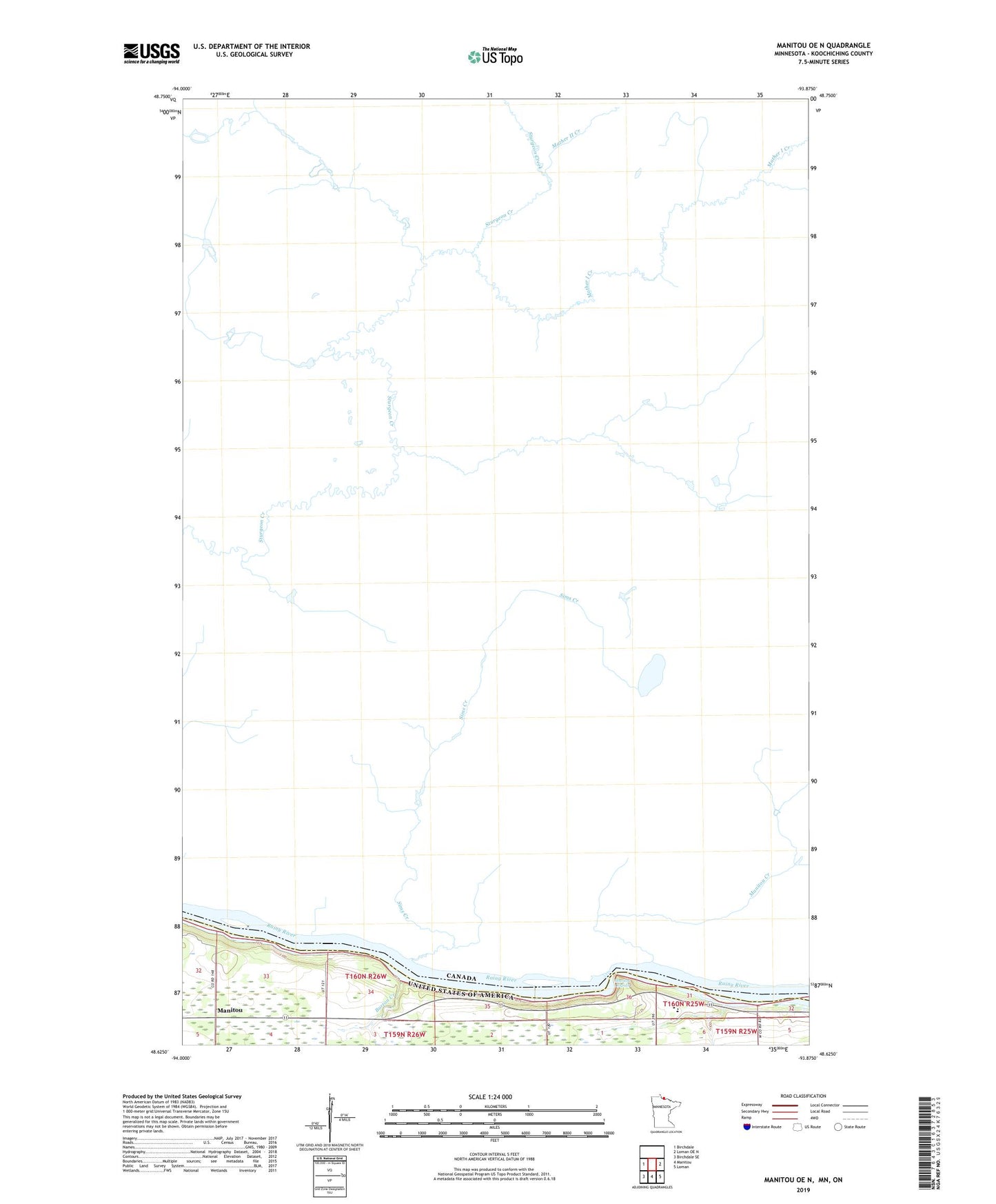 Manitou OE N Minnesota US Topo Map Image