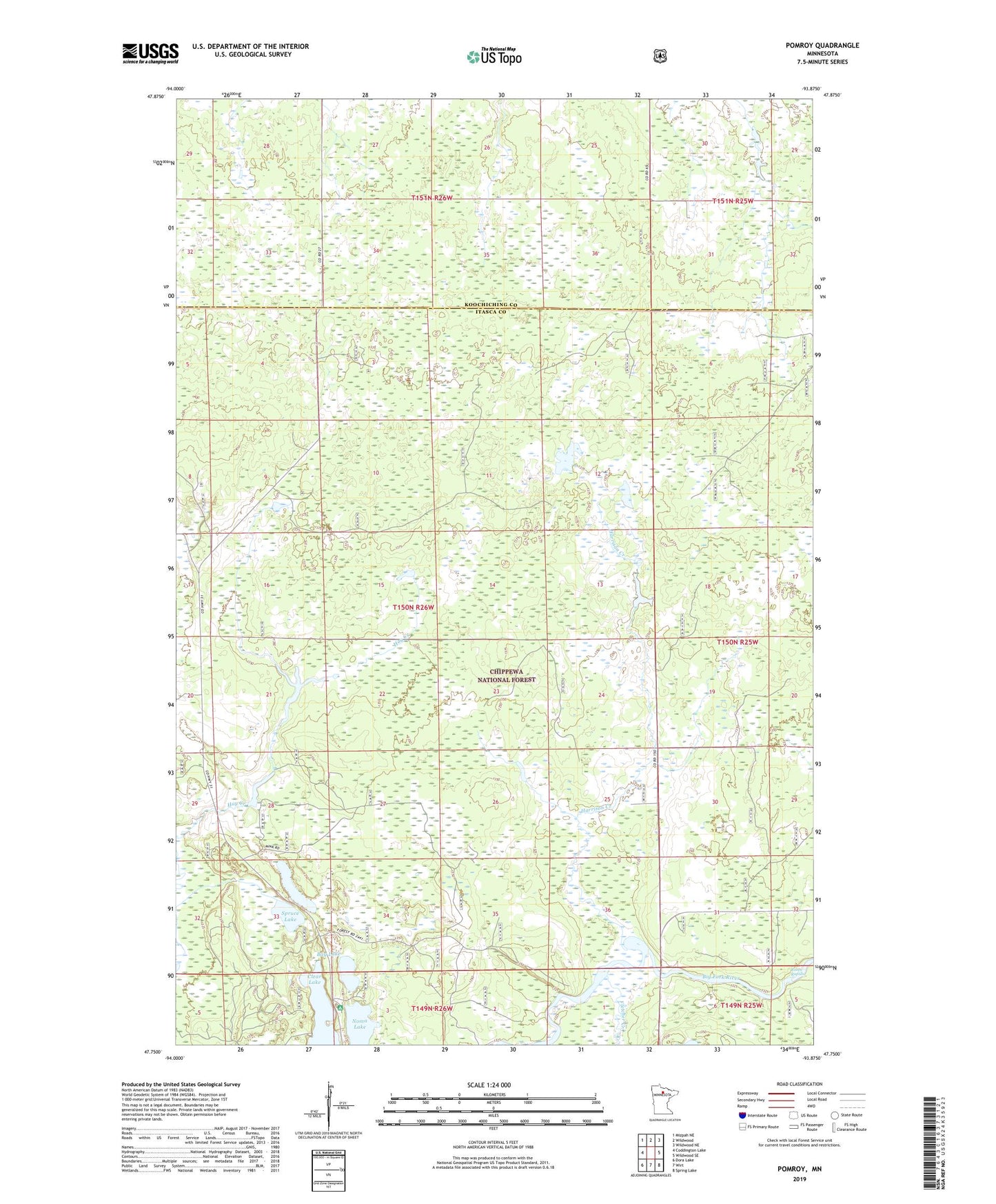 Pomroy Minnesota US Topo Map Image