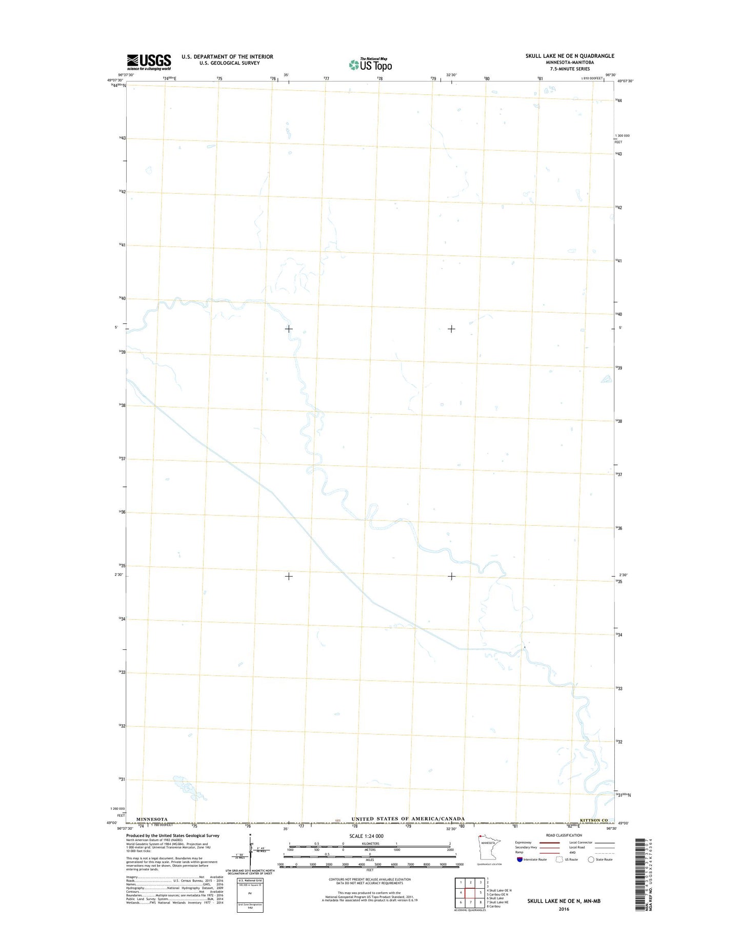 Skull Lake NE OE N Minnesota US Topo Map Image