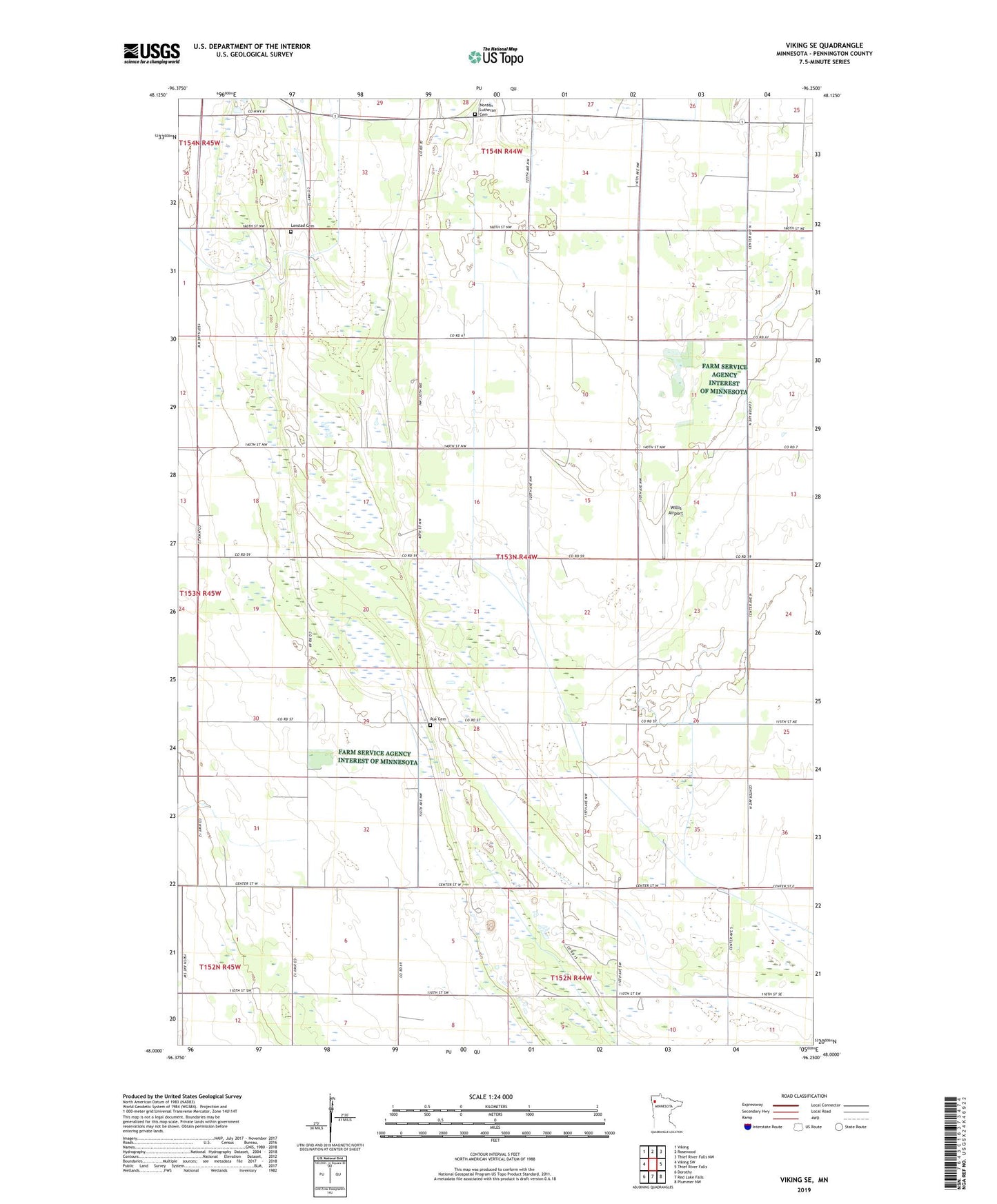 Viking SE Minnesota US Topo Map Image