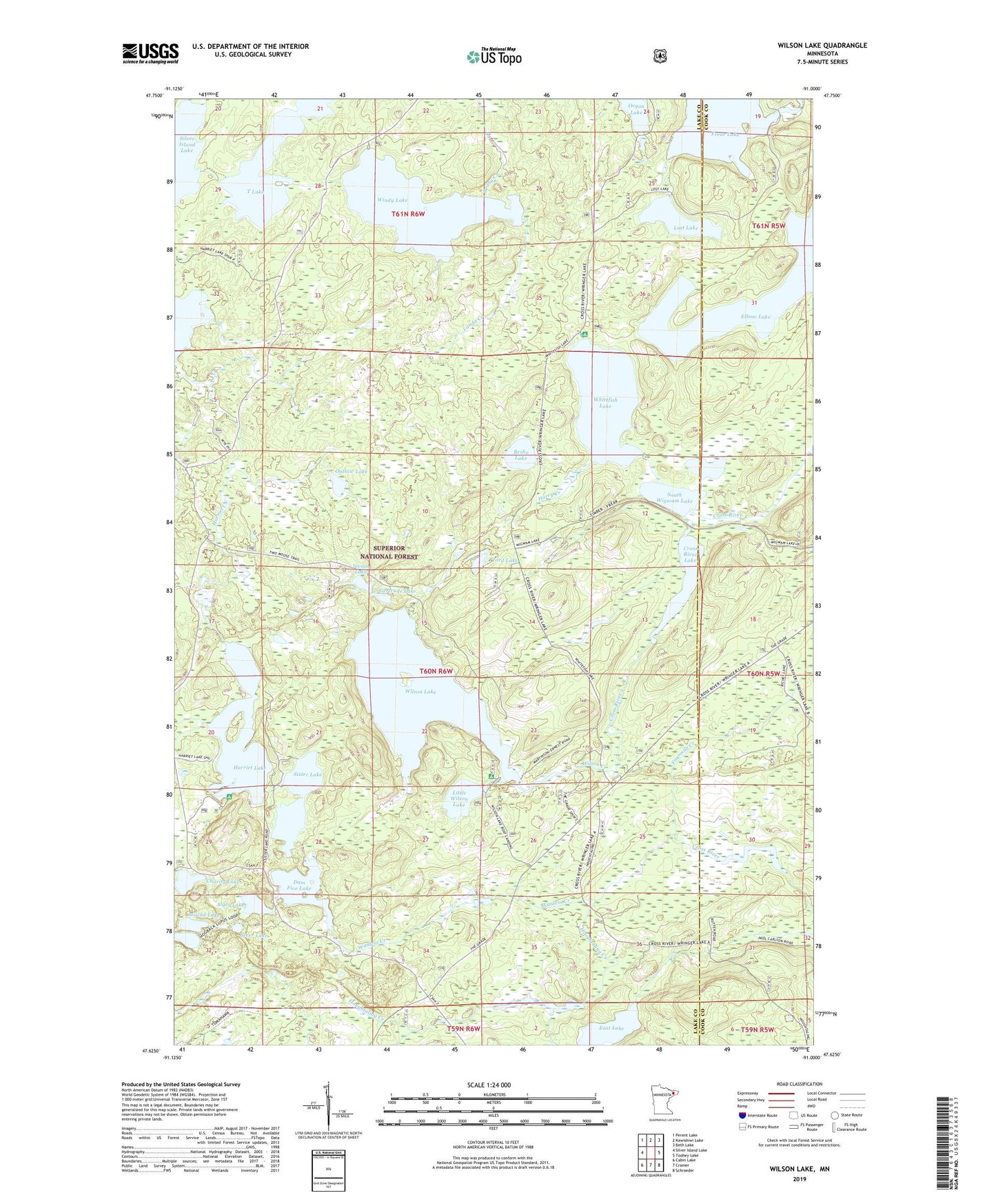 Wilson Lake Minnesota US Topo Map Image