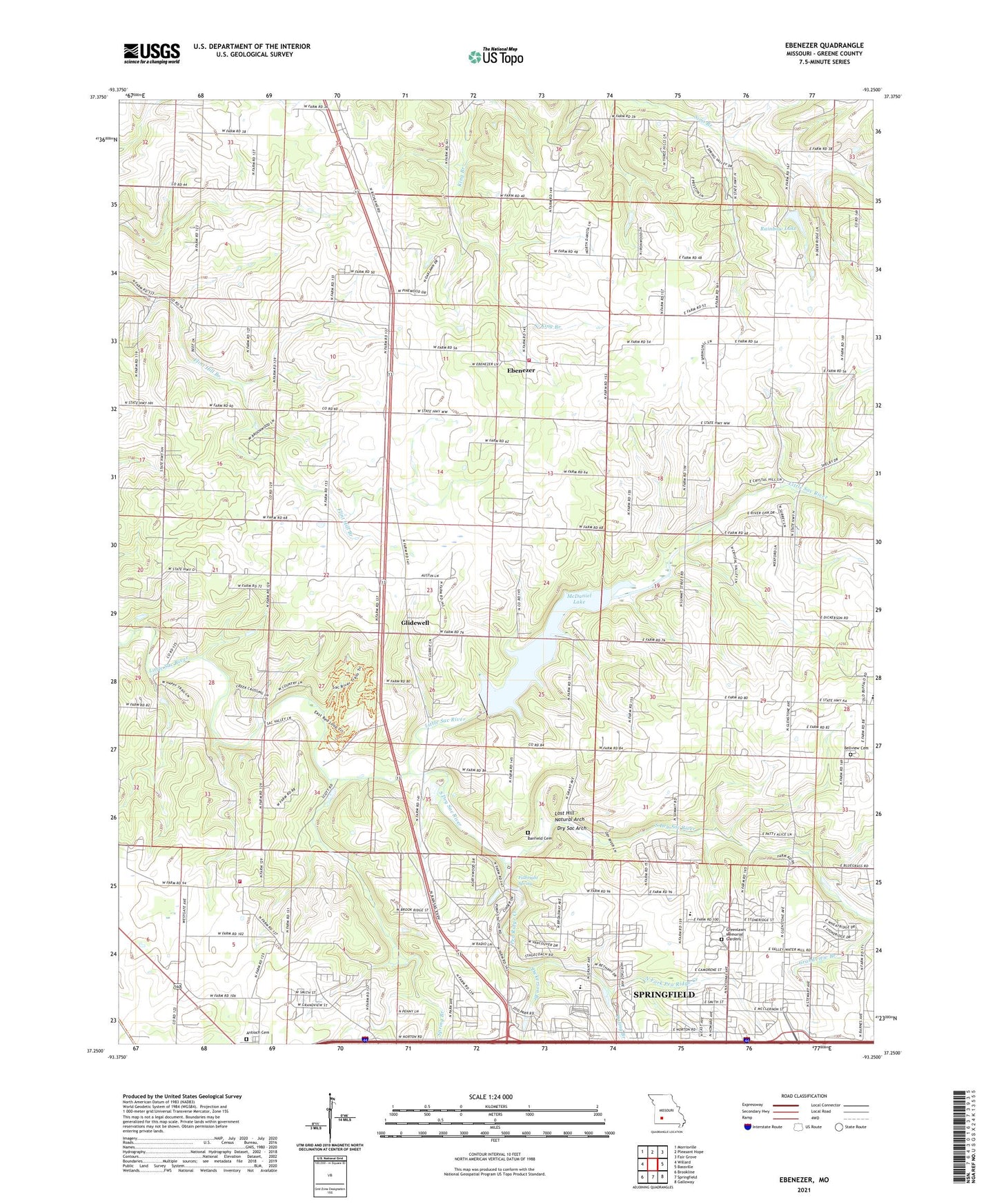 Ebenezer Missouri US Topo Map Image
