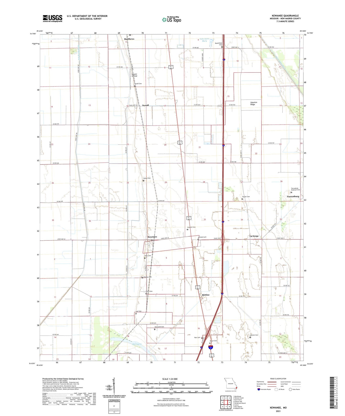 Kewanee Missouri US Topo Map Image