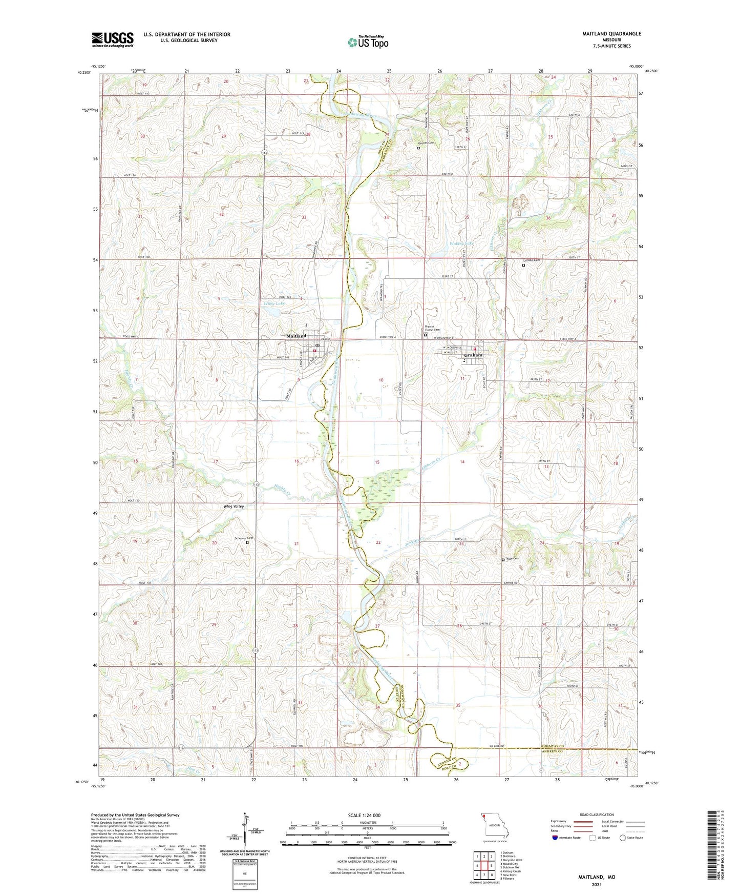 Maitland Missouri US Topo Map Image
