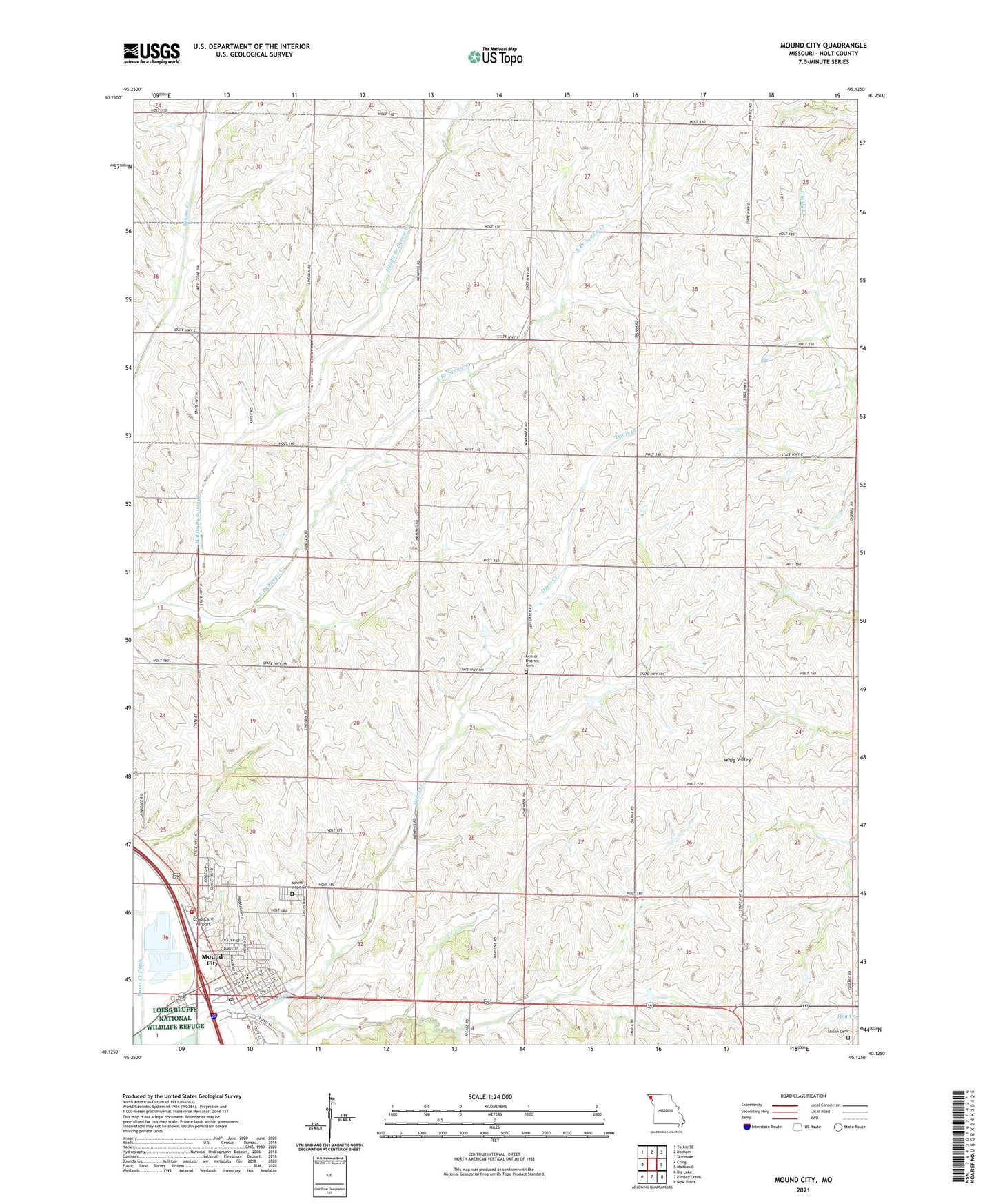 Mound City Missouri US Topo Map Image