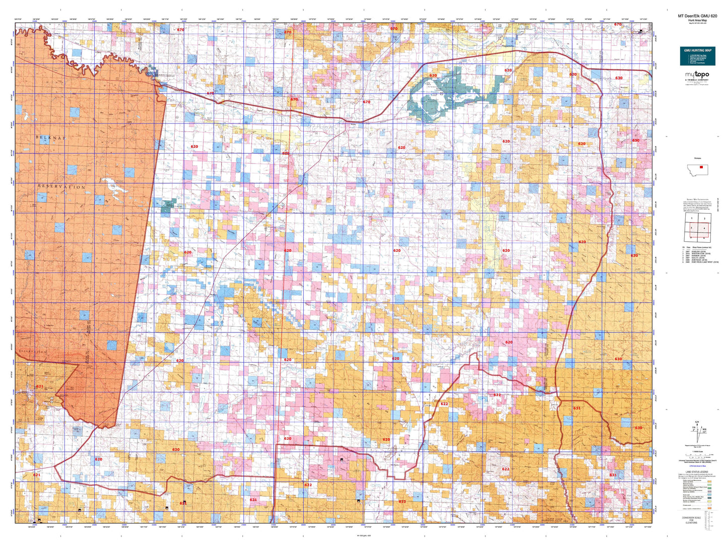 Montana Deer/Elk GMU 620 Map Image
