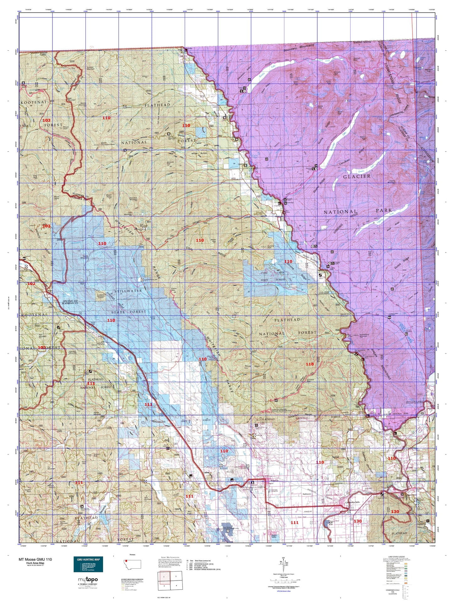 Montana Moose GMU 110 Map Image