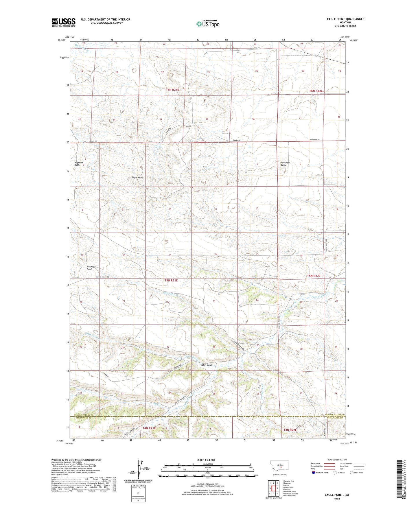 Eagle Point Montana US Topo Map Image