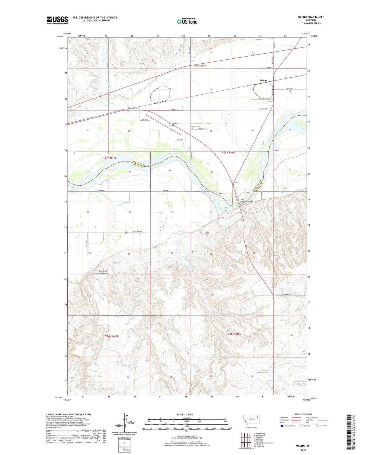 Macon Montana US Topo Map Image
