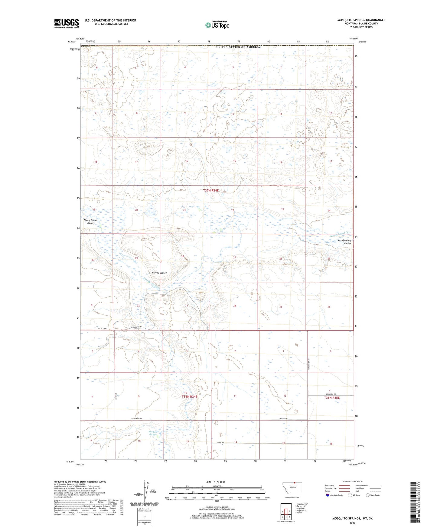 Mosquito Springs Montana US Topo Map Image