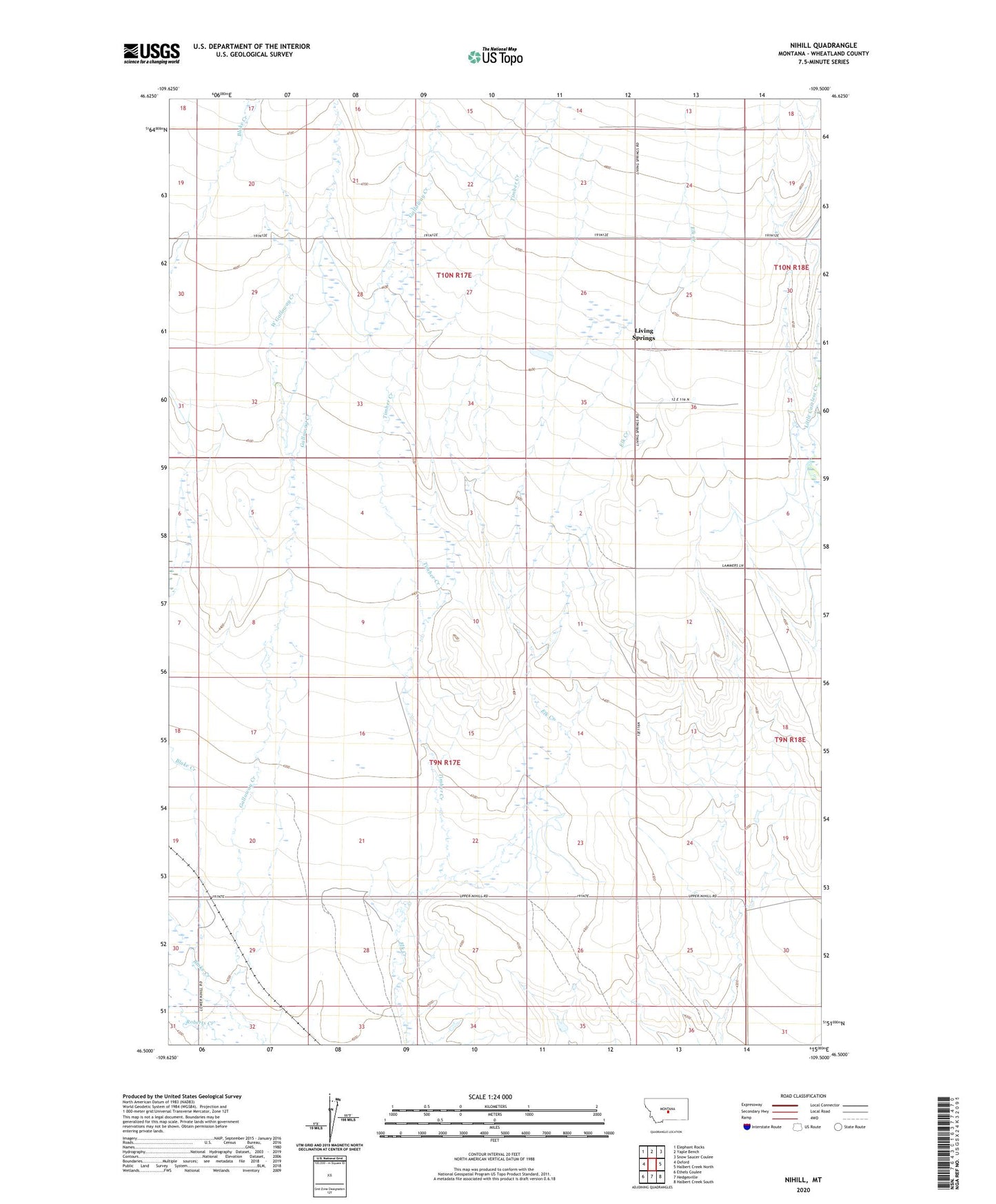 Nihill Montana US Topo Map Image
