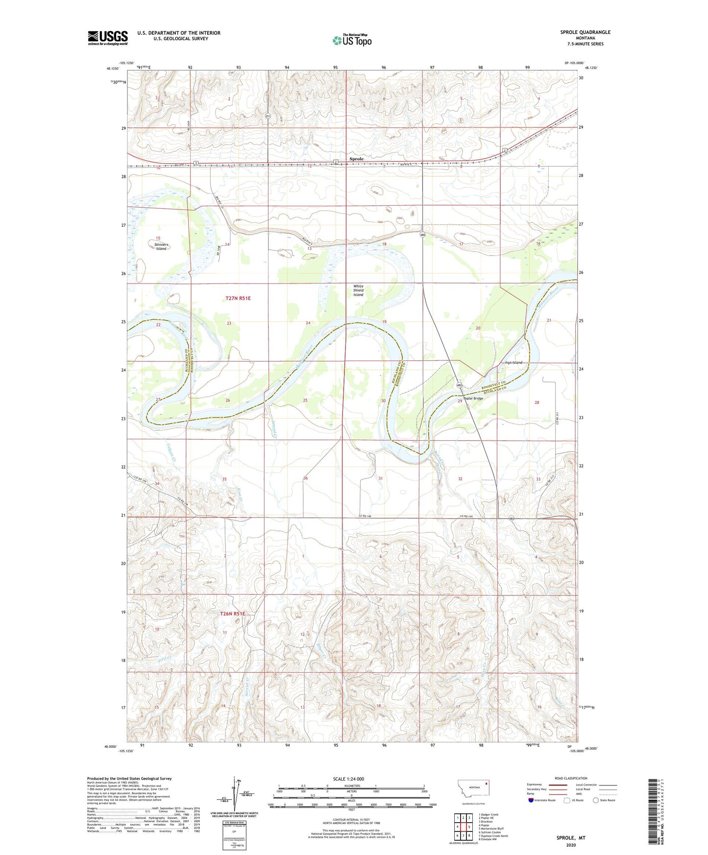 Sprole Montana US Topo Map Image