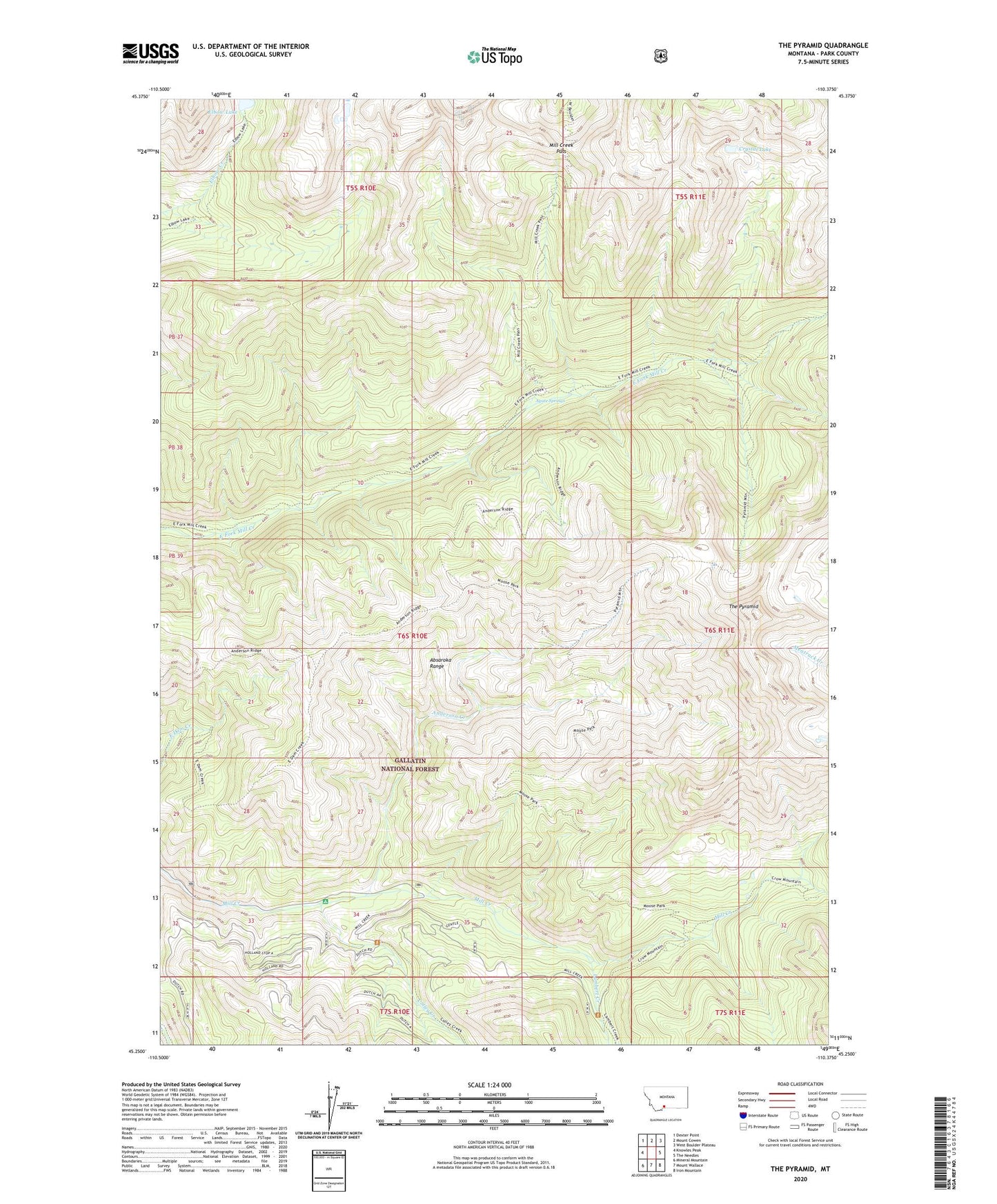 The Pyramid Montana US Topo Map Image