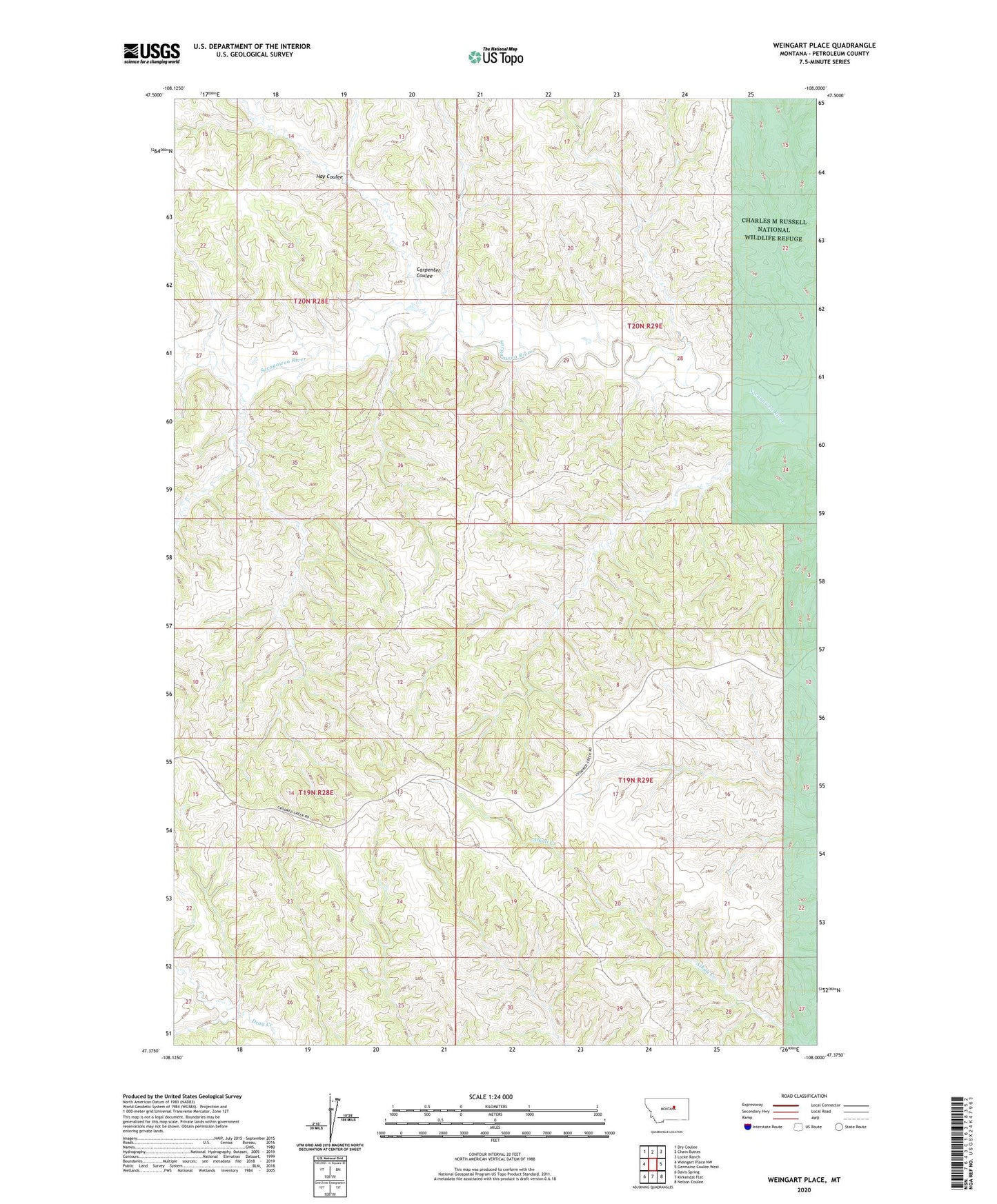 Weingart Place Montana US Topo Map Image