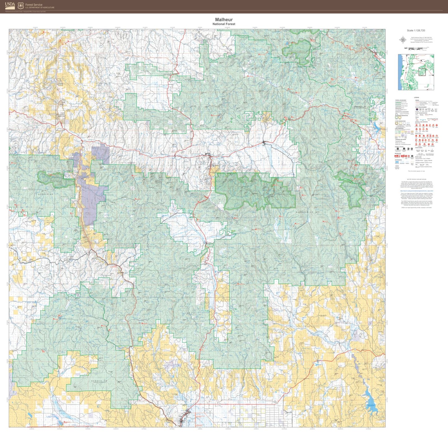 Malheur National Forest Map