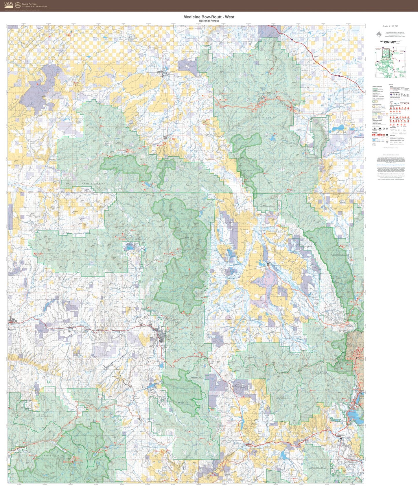 Medicine Bow-Routt National Forest West Map