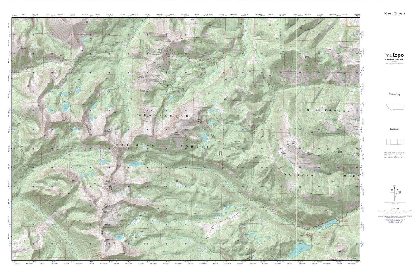 Mount Tahepia MyTopo Explorer Series Map Image