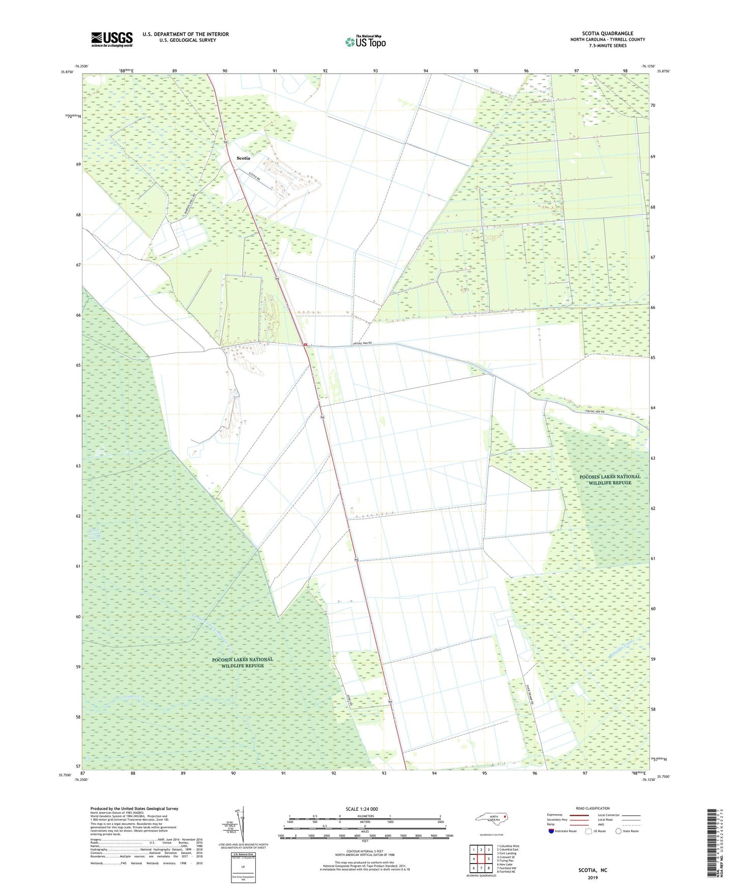 Scotia North Carolina US Topo Map Image