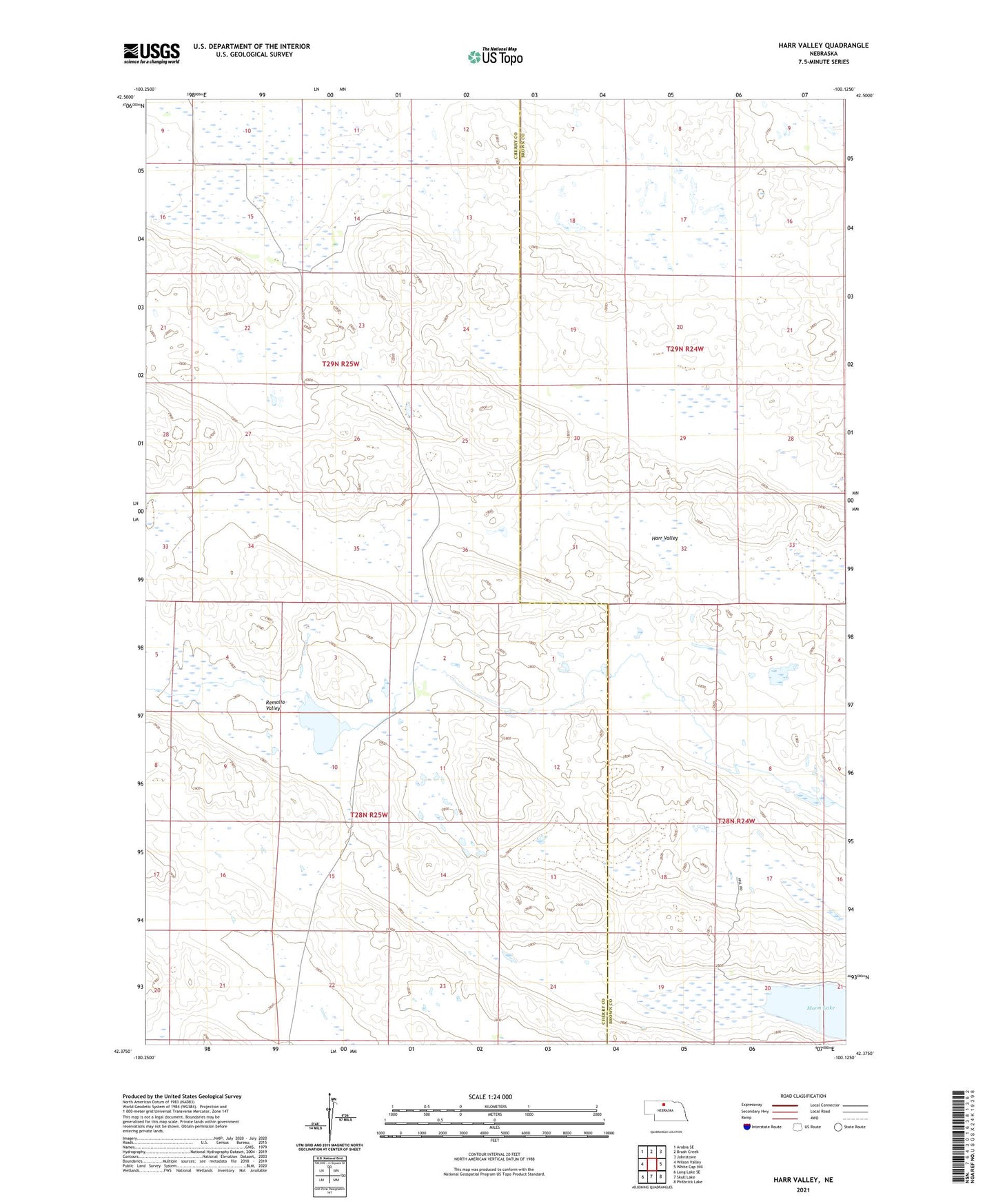 Harr Valley Nebraska US Topo Map Image