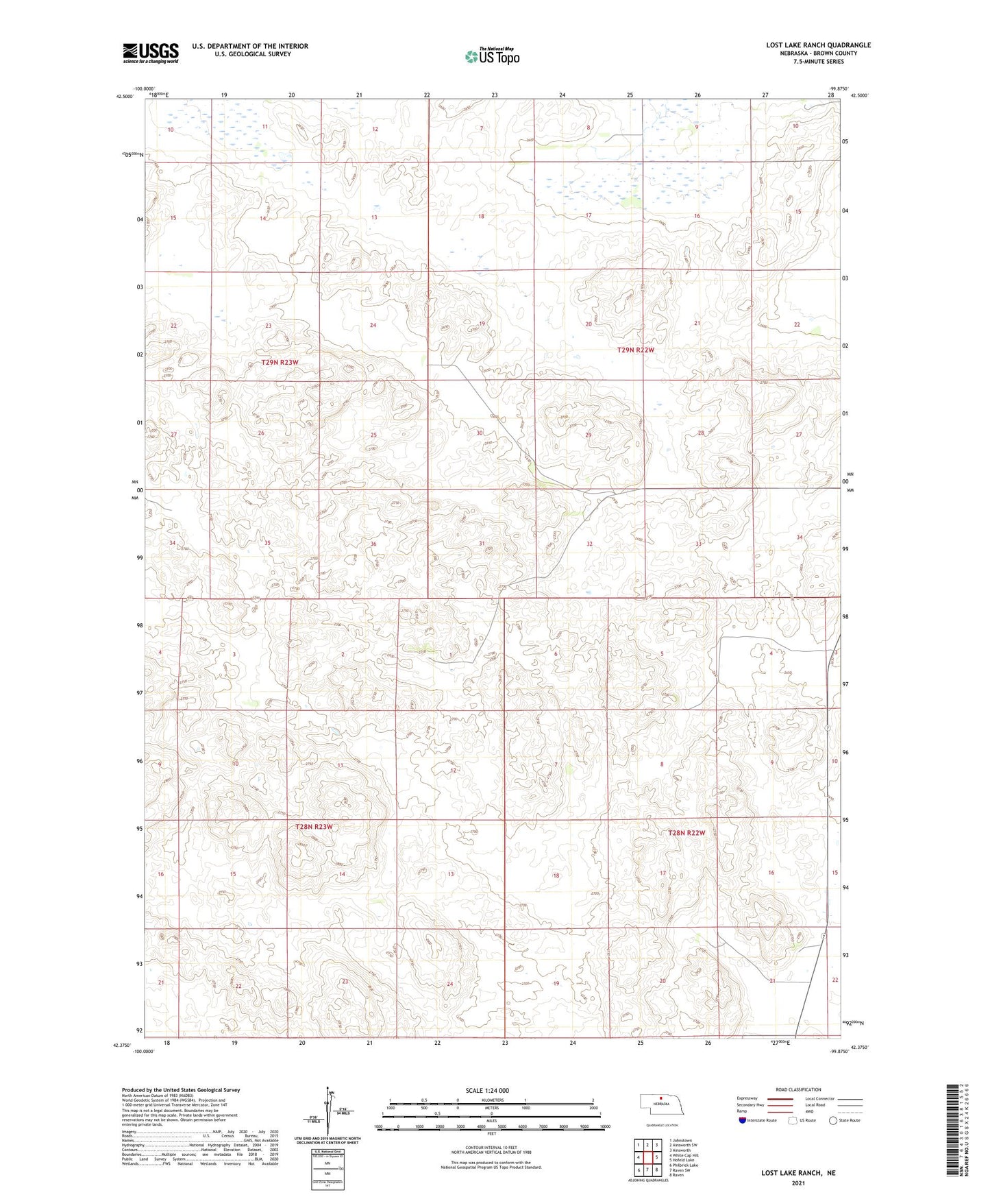 Lost Lake Ranch Nebraska US Topo Map Image
