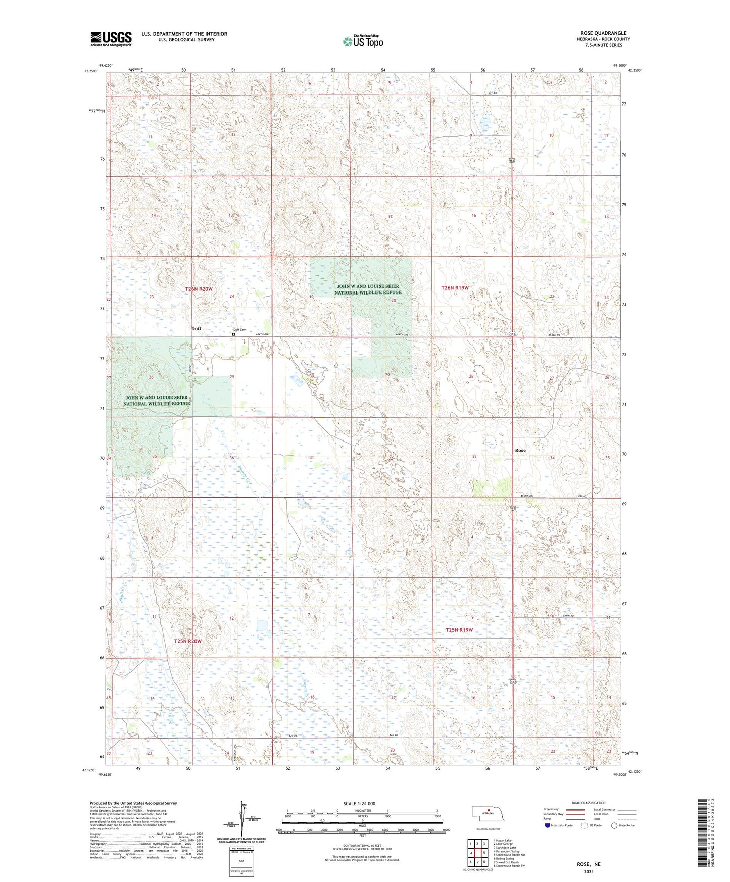 Rose Nebraska US Topo Map Image