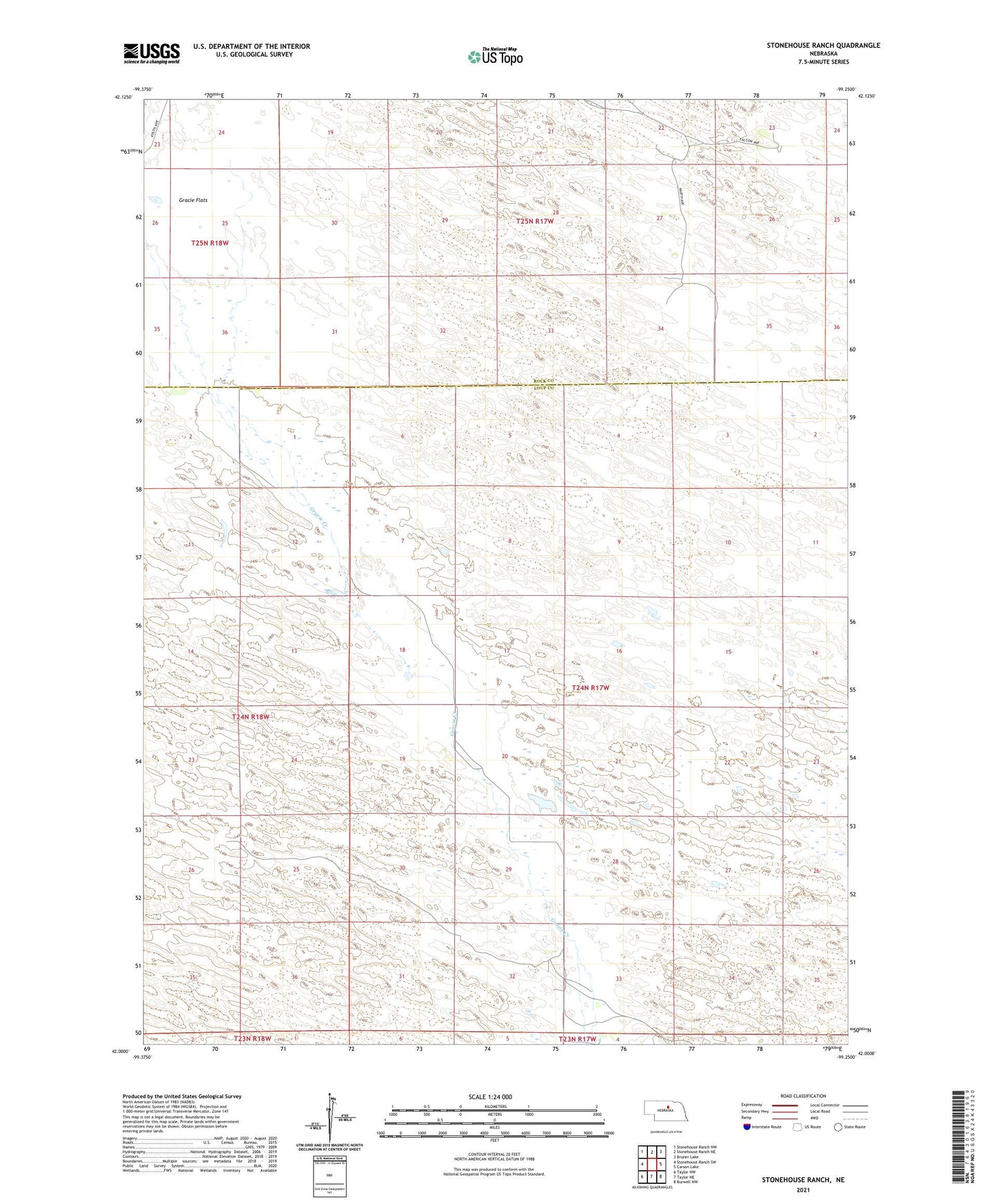 Stonehouse Ranch Nebraska US Topo Map Image