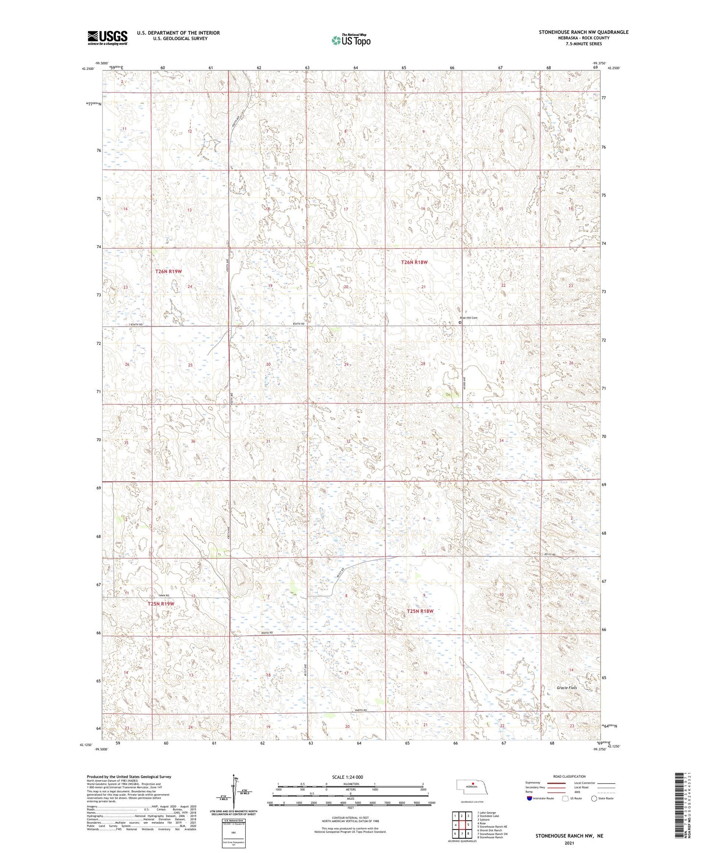 Stonehouse Ranch NW Nebraska US Topo Map Image