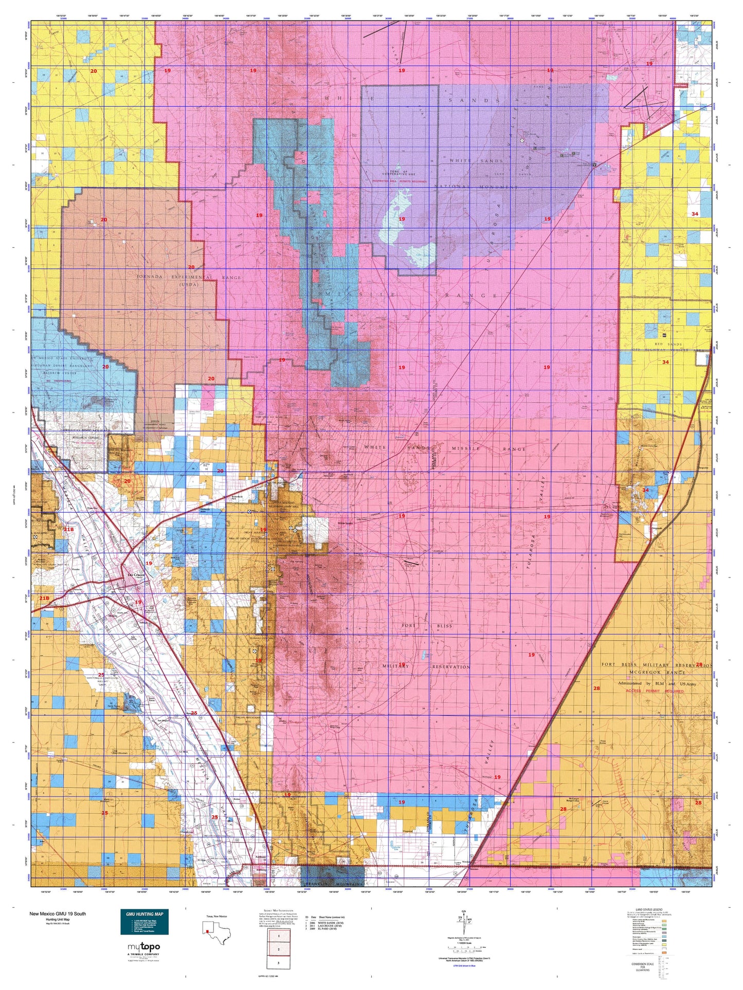New Mexico GMU 19 South Map Image