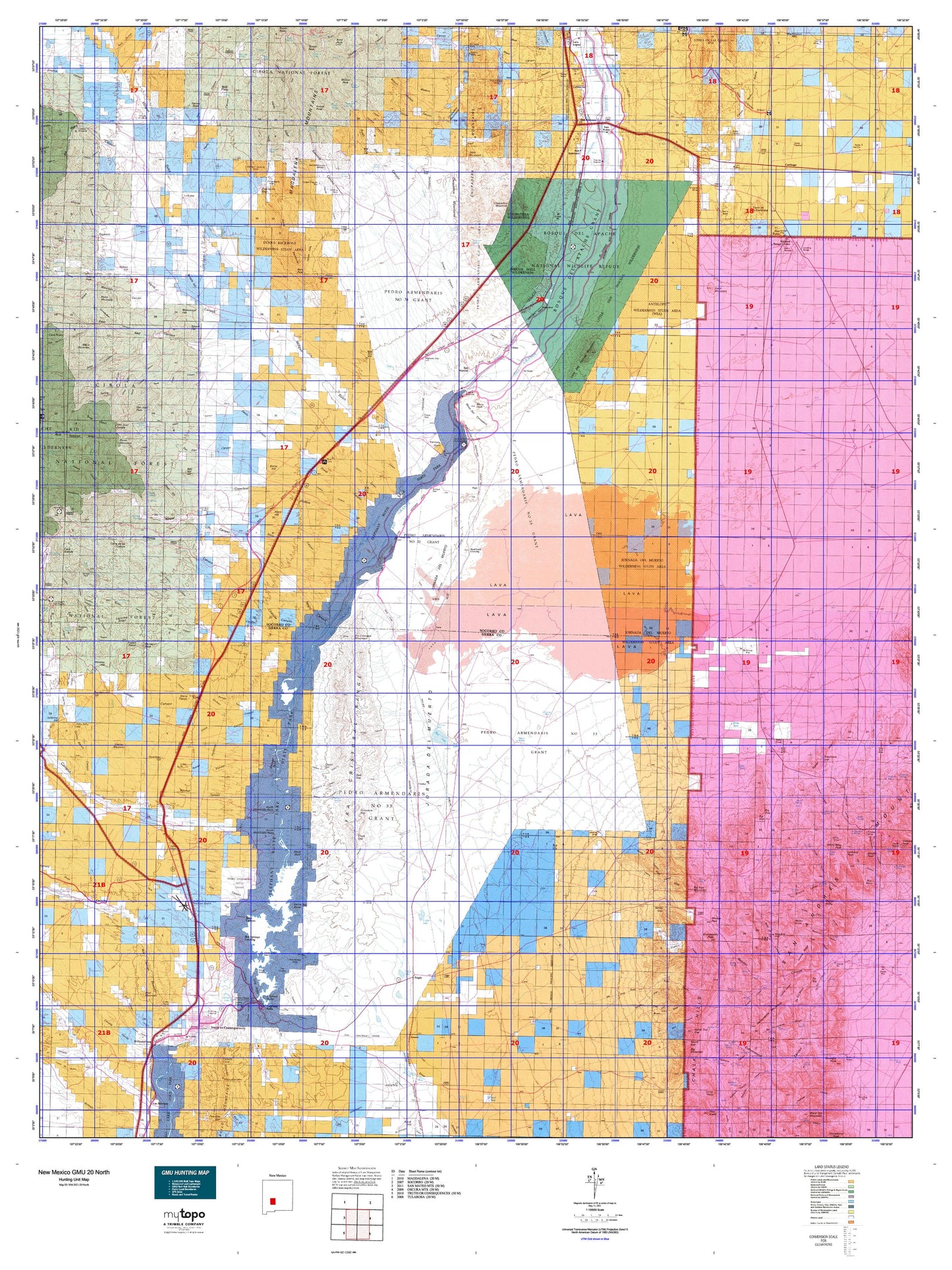 New Mexico GMU 20 North Map Image