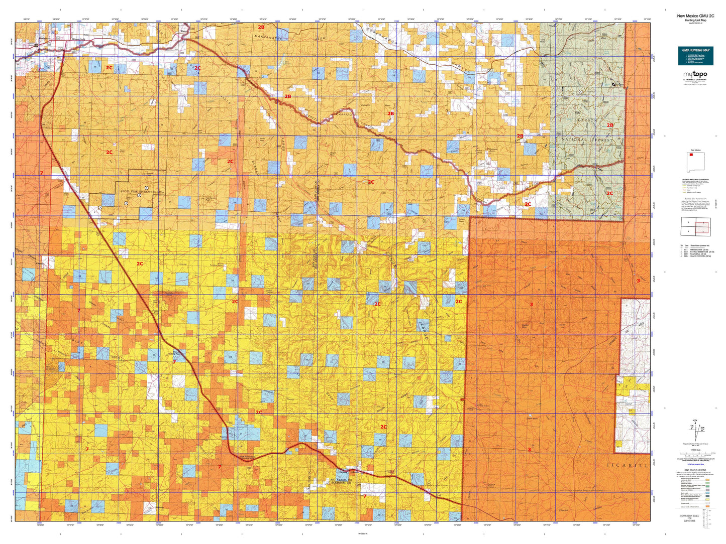 New Mexico GMU 2C Map Image