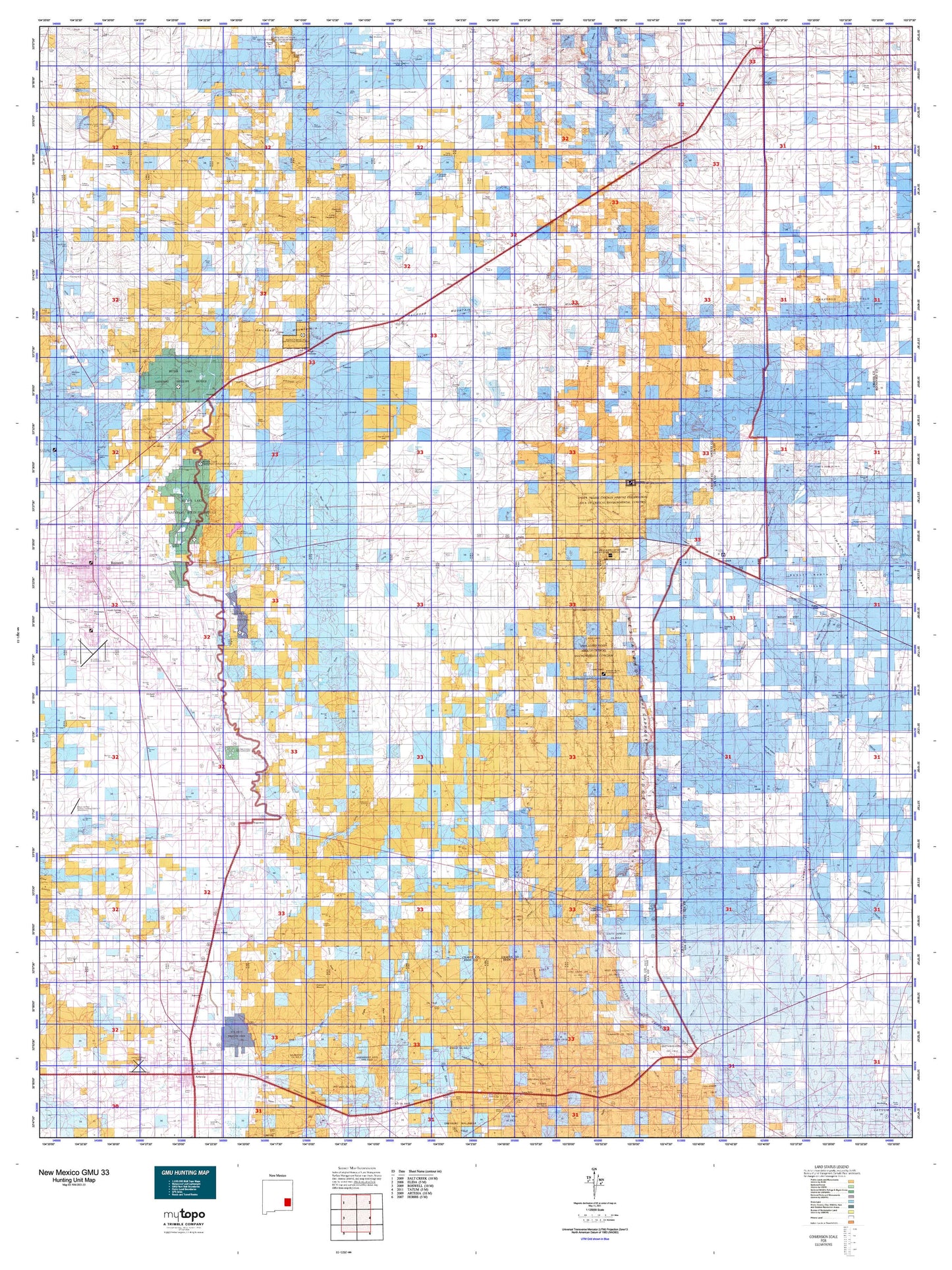 New Mexico GMU 33 Map Image