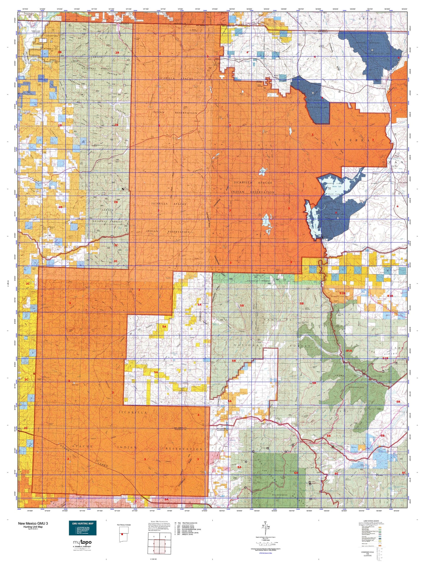 New Mexico GMU 3 Map Image