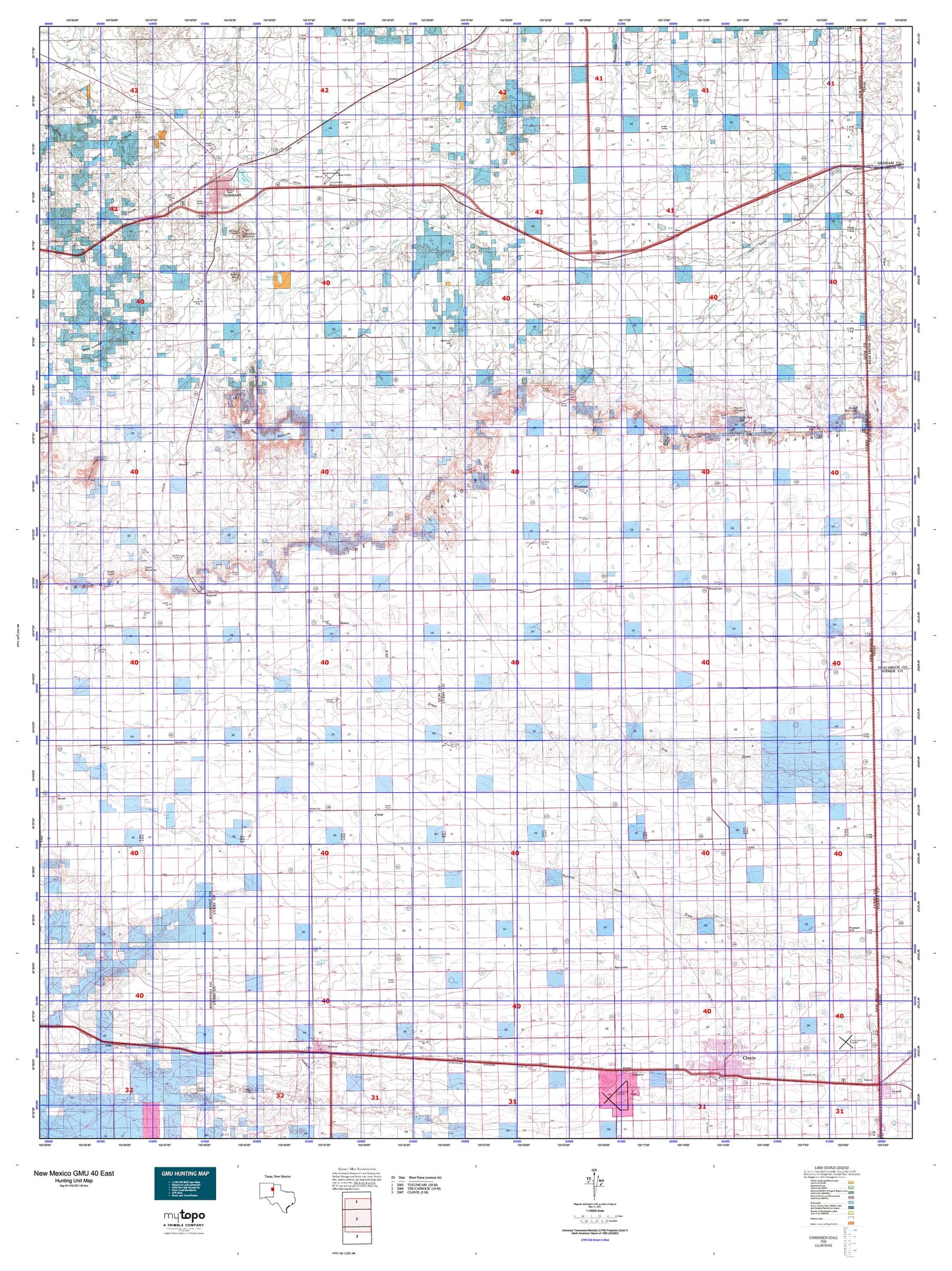 New Mexico GMU 40 East Map Image