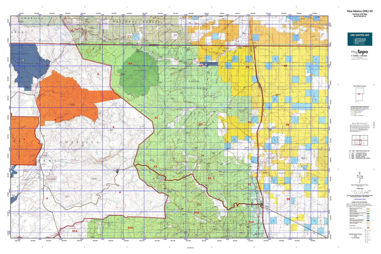 New Mexico GMU 52 Map Image