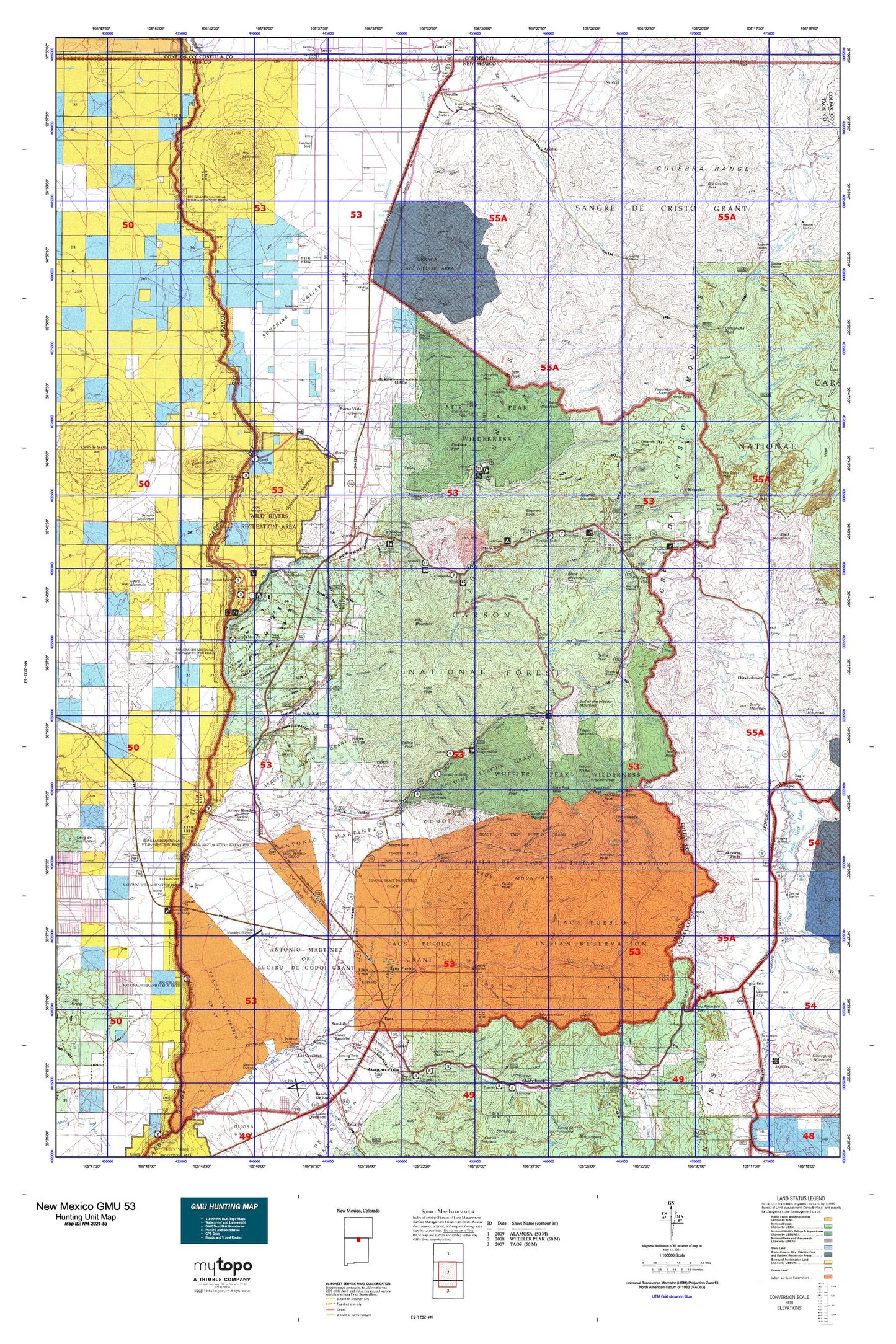 New Mexico GMU 53 Map Image
